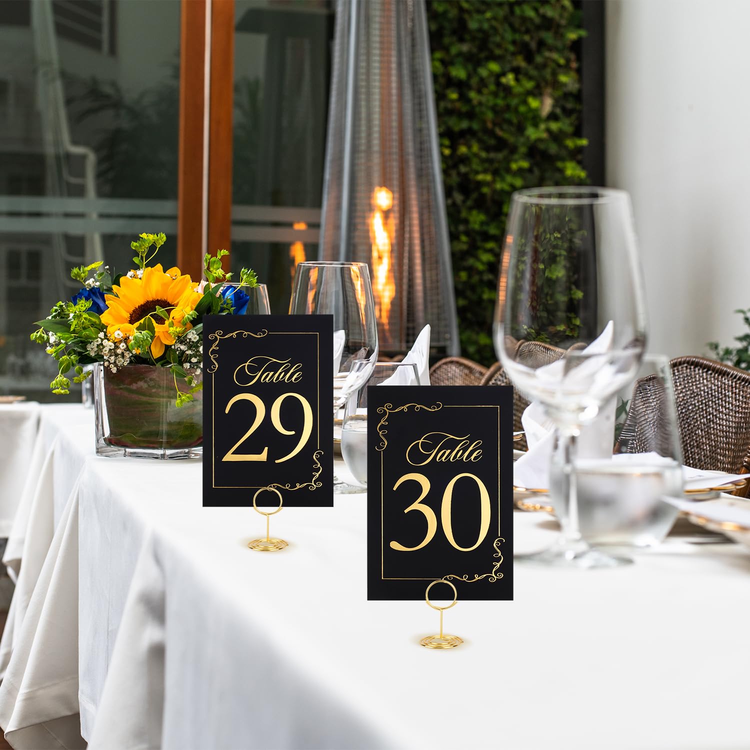 31pz Numeri Tavolo Matrimonio, Numeri Tavolo Matrimonio in Oro 1-30 con 31pz Porta Numeri Tavolo Numeri Tavolo Ricevimento Nozze Numeri Tavolo Compleanno Feste Compleanno e Matrimoni