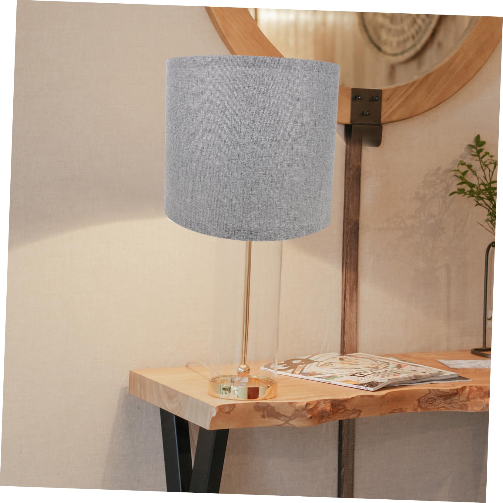 Uonlytech 2 Paralumi in Lino per Lampade da Tavolo e Terra, Luce Morbida, Design Smontabile, per Casa e Hotel