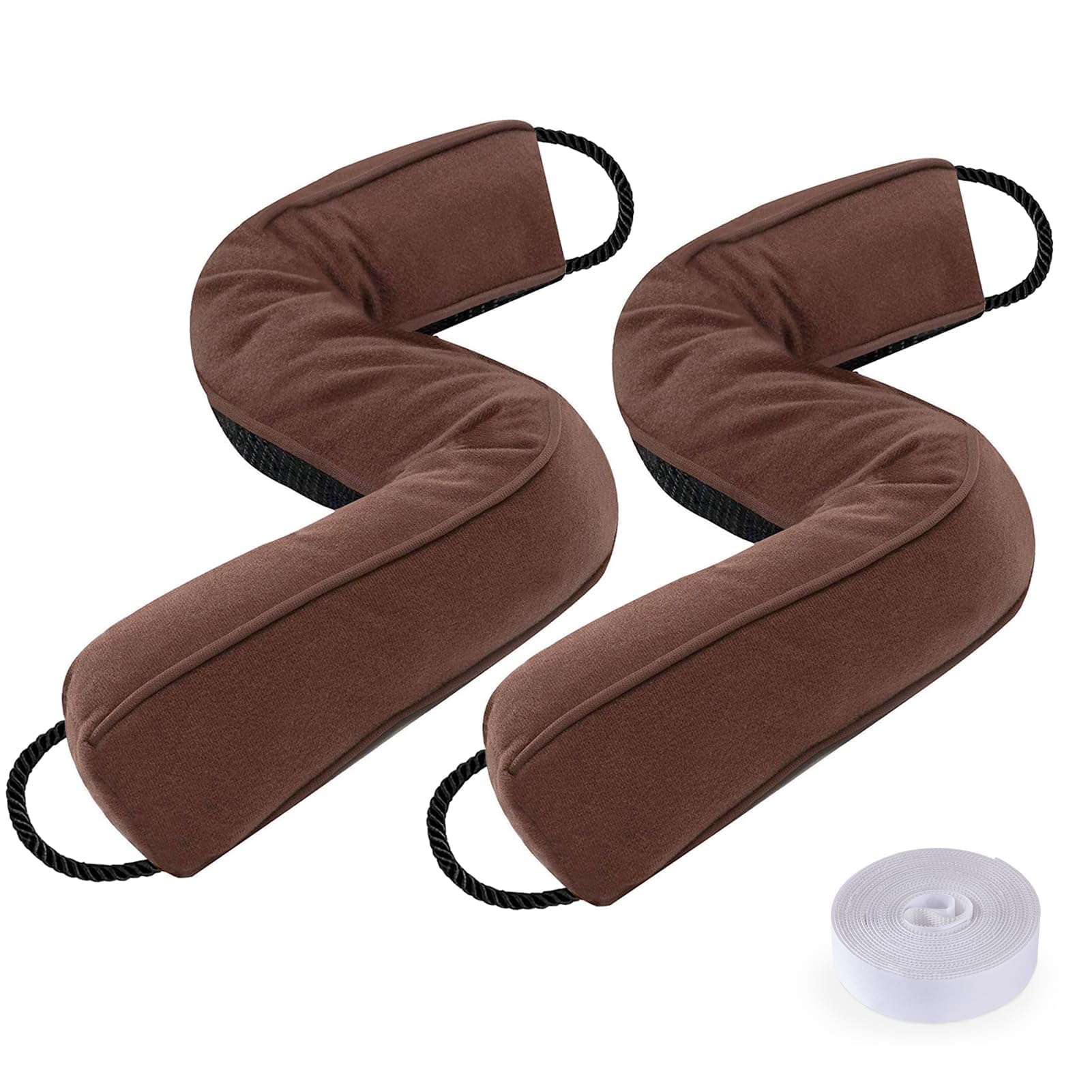 Sunolga 2 Packs 38 Inches 2.2LB Weighted Door Draft Stopper Filled with Glass Beads & Cotton, Removable Machine Washable Sound Proof Under Door Draft