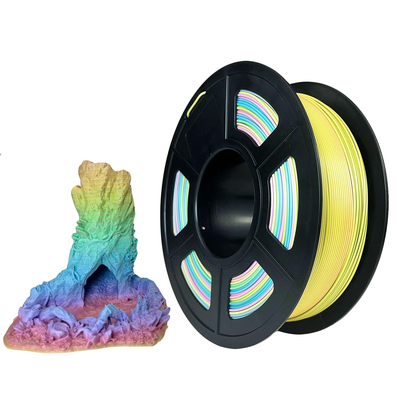 Stronghero3D PLA 3D Printer Filament 1.75 mm,Matte Filament,Multicolor Filament,Macaron Filament, Accuracy +/- 0.05 mm net Weight 1 kg for Ender3 Cr10