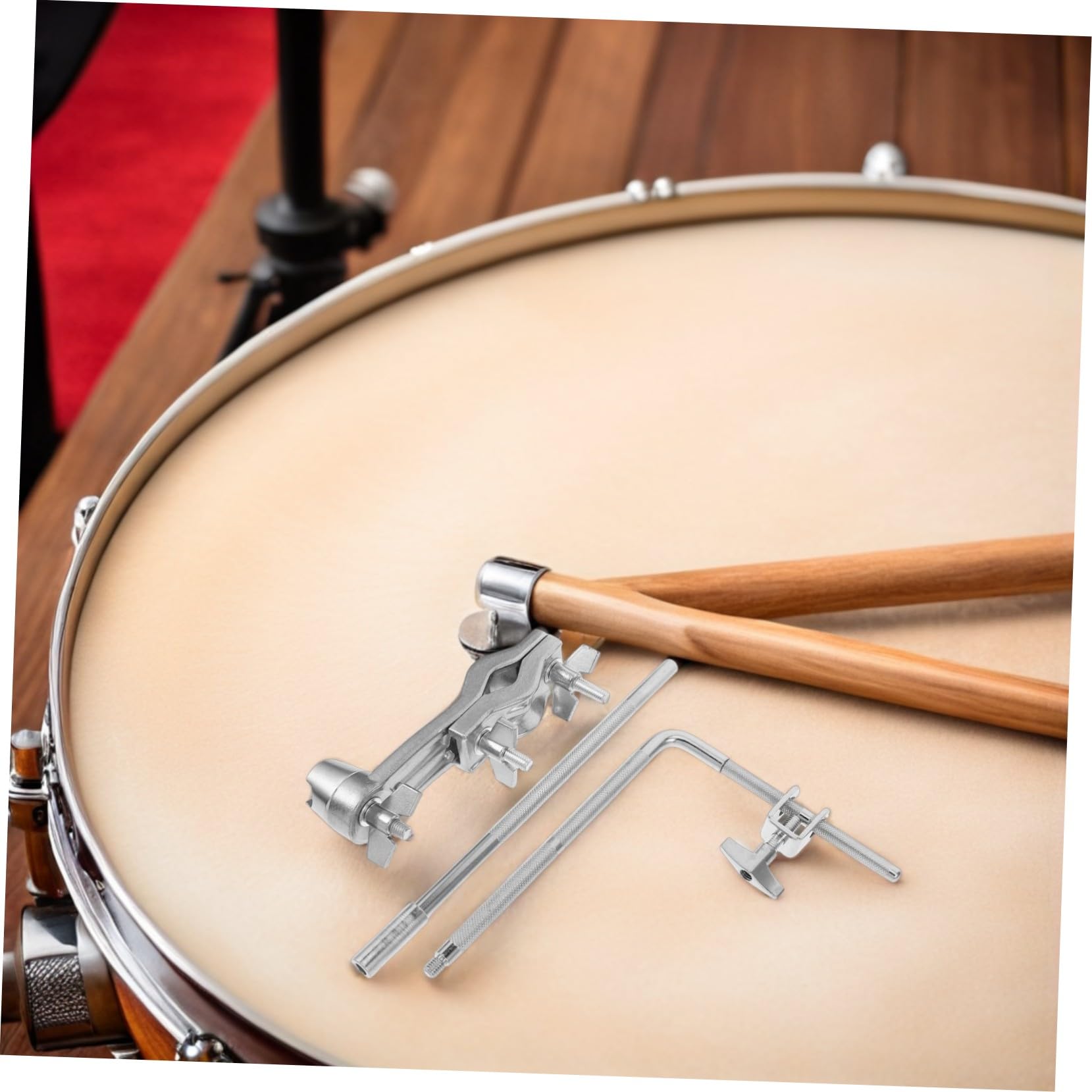 SUPVOX Supporto Per Batteria Jazz in Metallo Staffa Per Campanaccio Con Asta Morsetto Per Tom Clip Di Estensione Per Rack Per Batteria Accessorio Per Strumenti Percussione Per Studio e Li