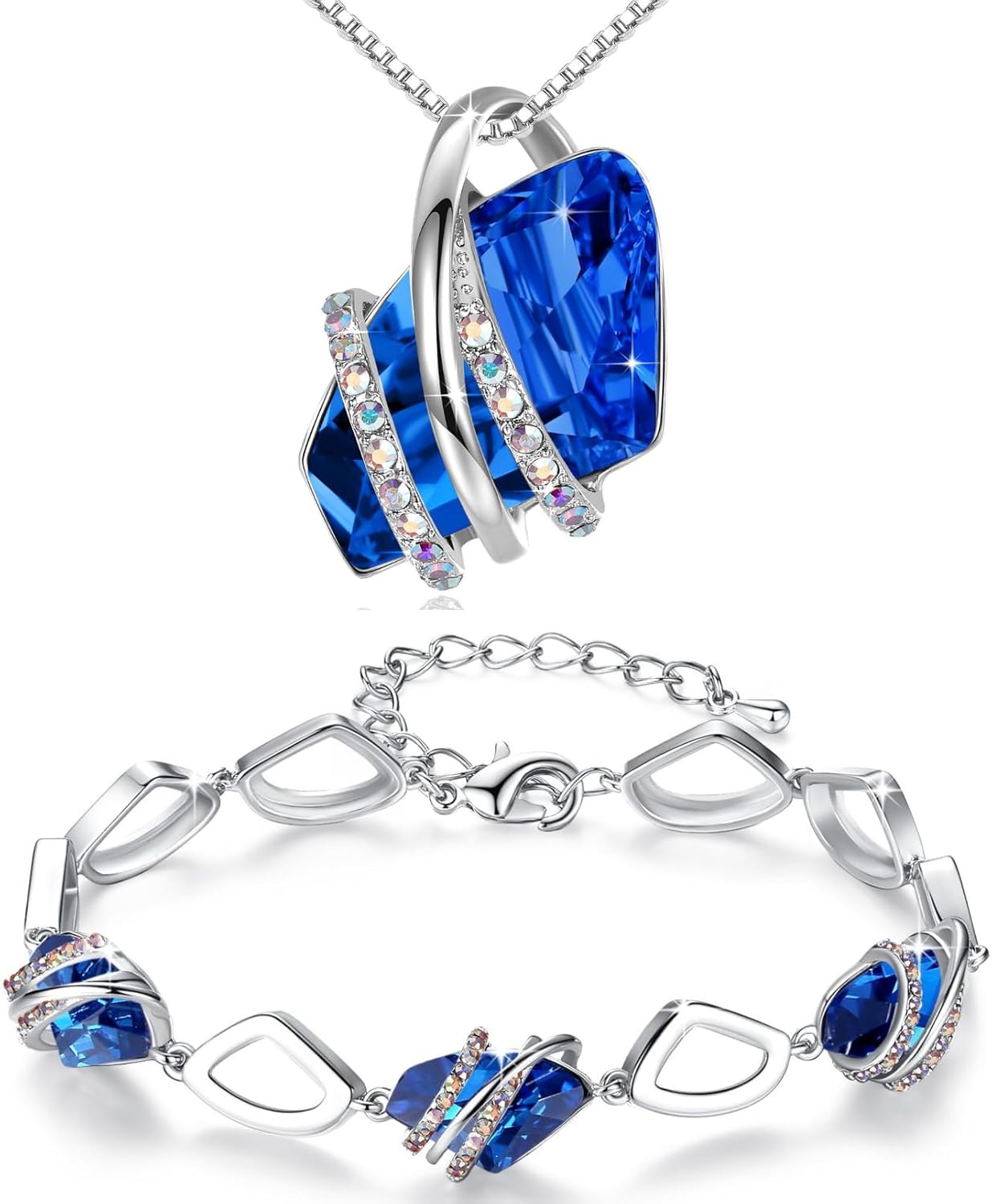 Amazon.com: Leafael Wish Stone Necklace and Bracelet Jewelry Set for ...