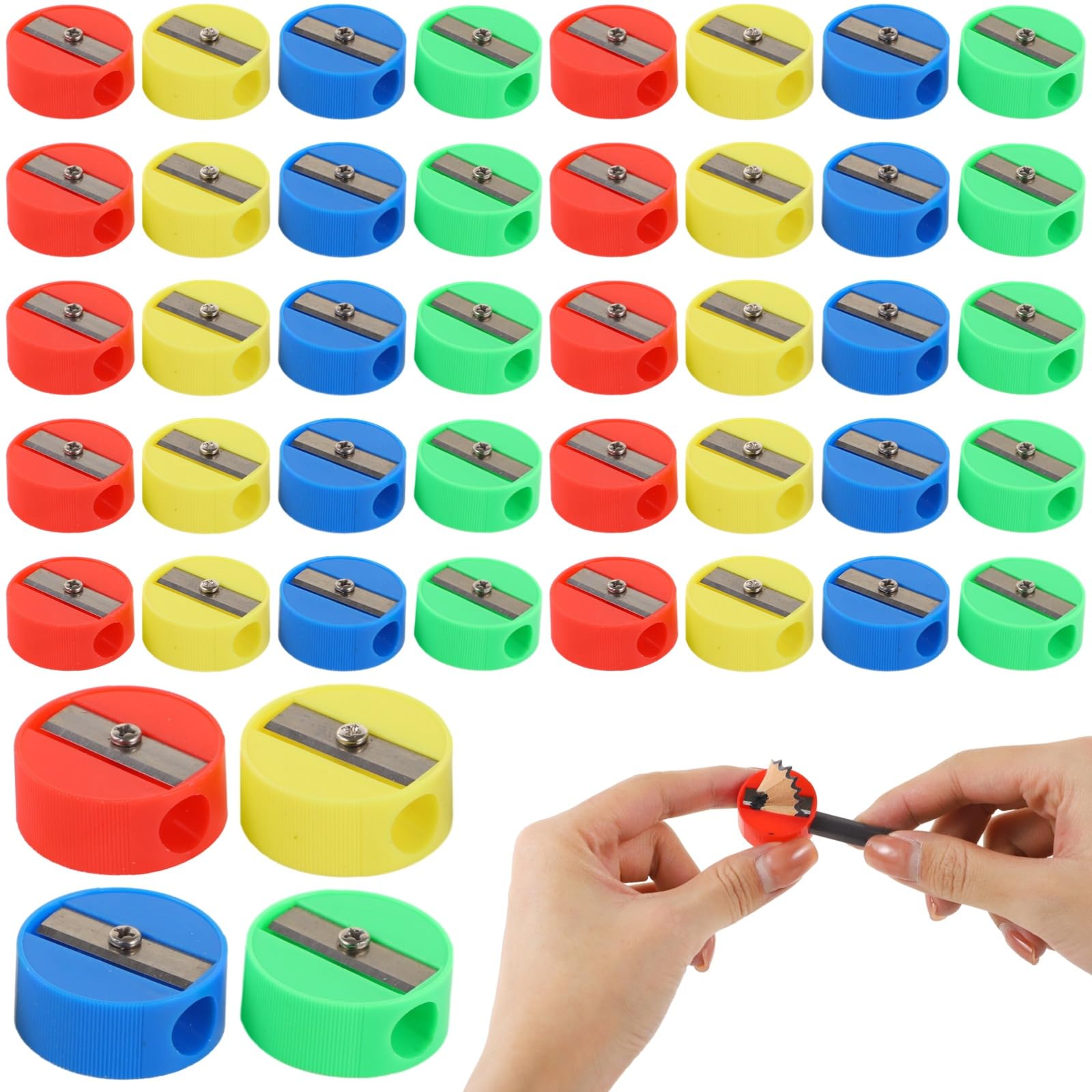 1200 sacapuntas a granel, mini sacapuntas de mano, sacapuntas manuales, suministros escolares de oficina, mini sacapuntas para bolsas de regalo, premios de aula y suministros escolares
