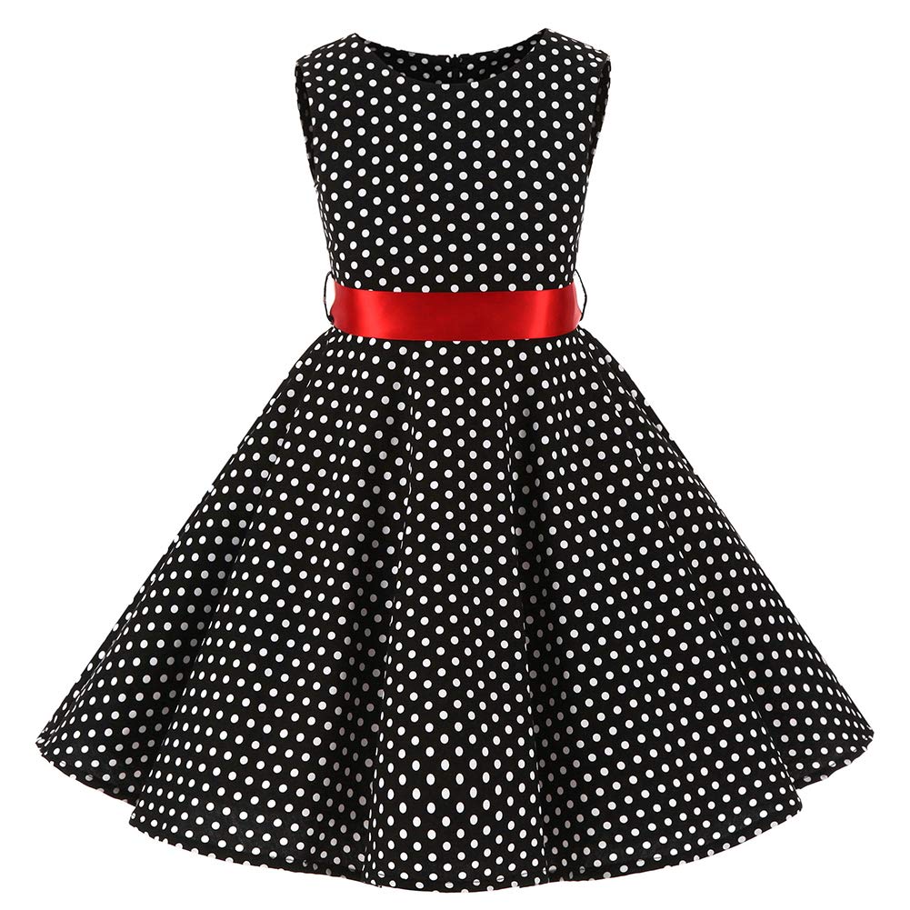 Mädchen Retro Vintage Rockabilly Kleid Partykleider Cocktailkleider