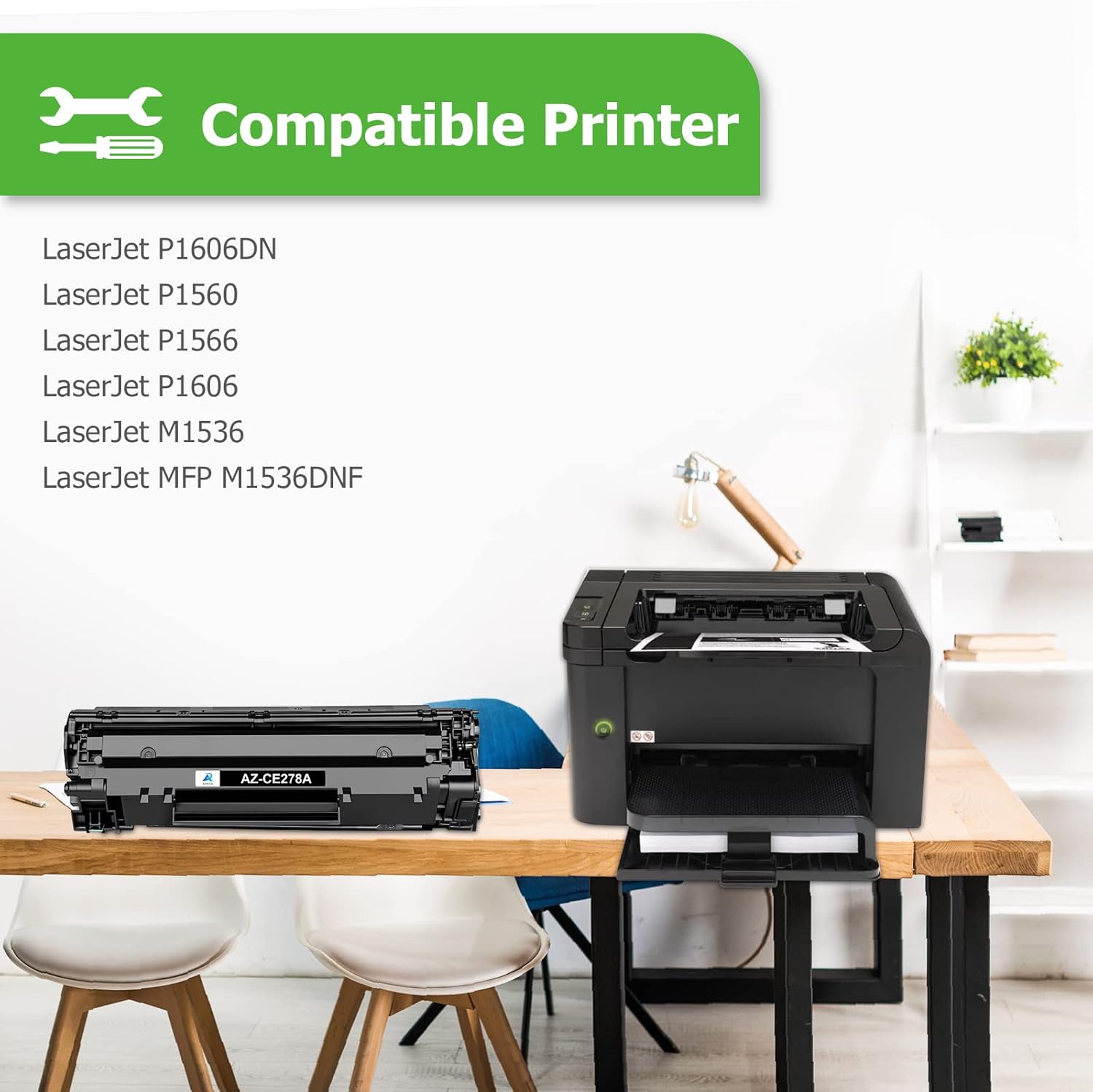 Aztech Compatible for HP 78A CE278A Toner Cartridge Replacement for HP LaserJet 1536dnf P1606dn 1606dn M1536dnf MFP P1606 1606dn P1566 P1536 Toner Cartridge Printer Ink (Black, 4-Pack)