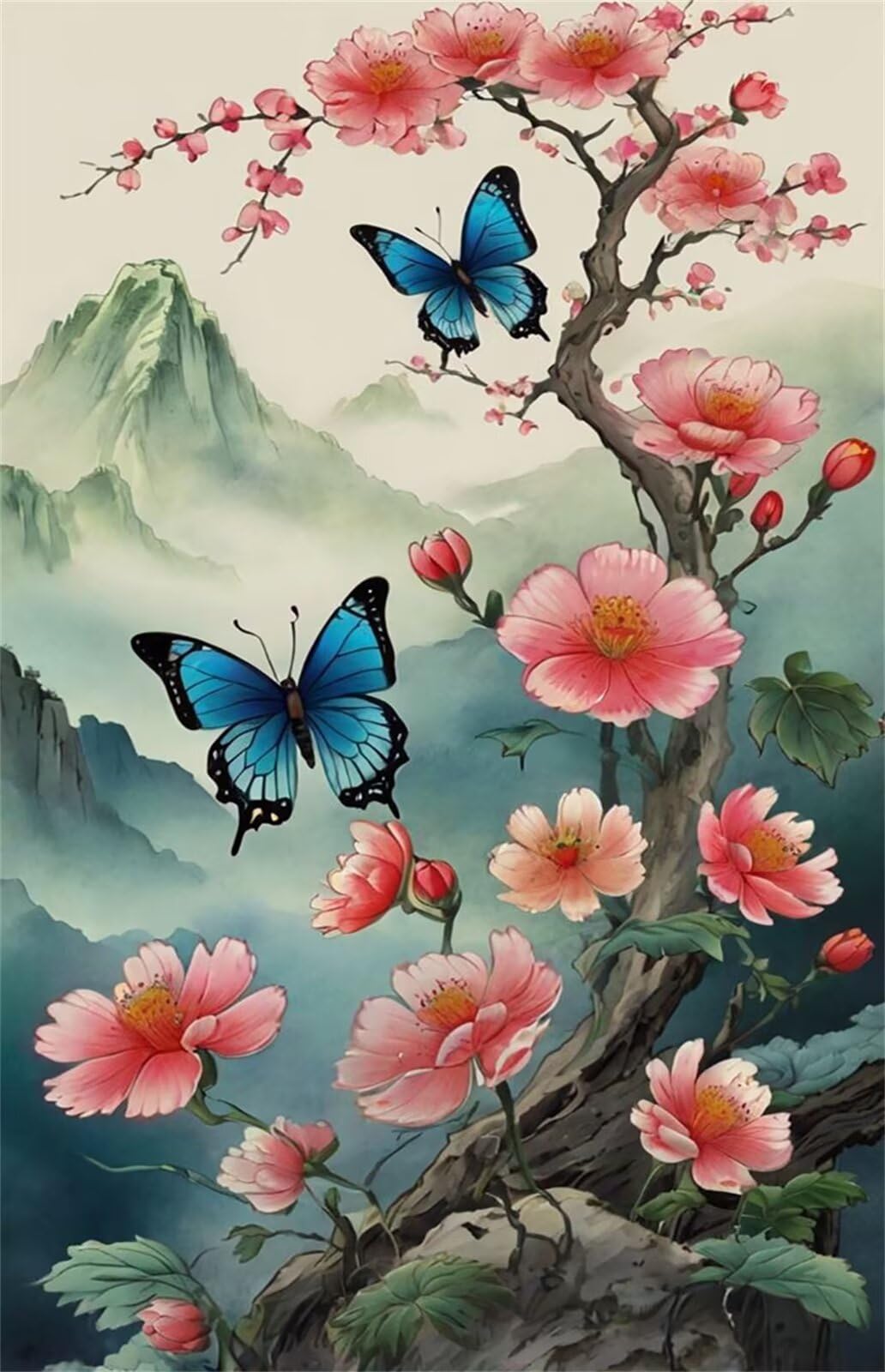Puzzle 2000 Pezzi Farfalla Fiore Puzzle Classici, Giochi Rilassamento e Intelligence, Puzzles Impossible, Idea Regalo Uomo e Donna