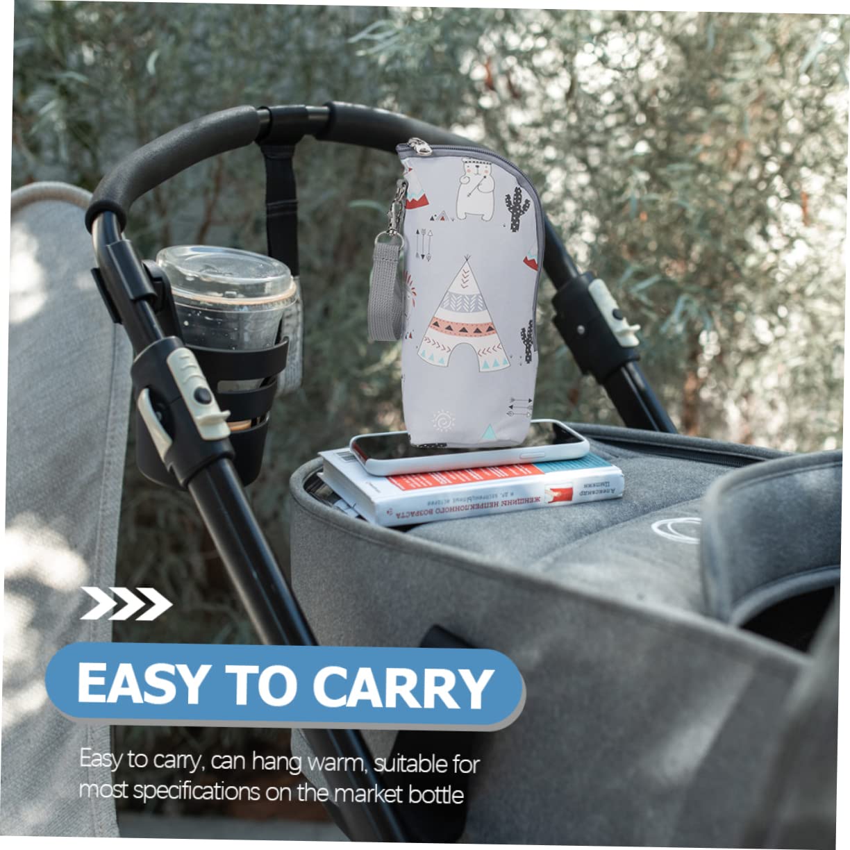 Toyvian 3pezzi Borsa Termica Per Bottiglie Di Latte Isolante e Portatile Accessorio Per Passeggino Per Viaggi e Attività All Aperto