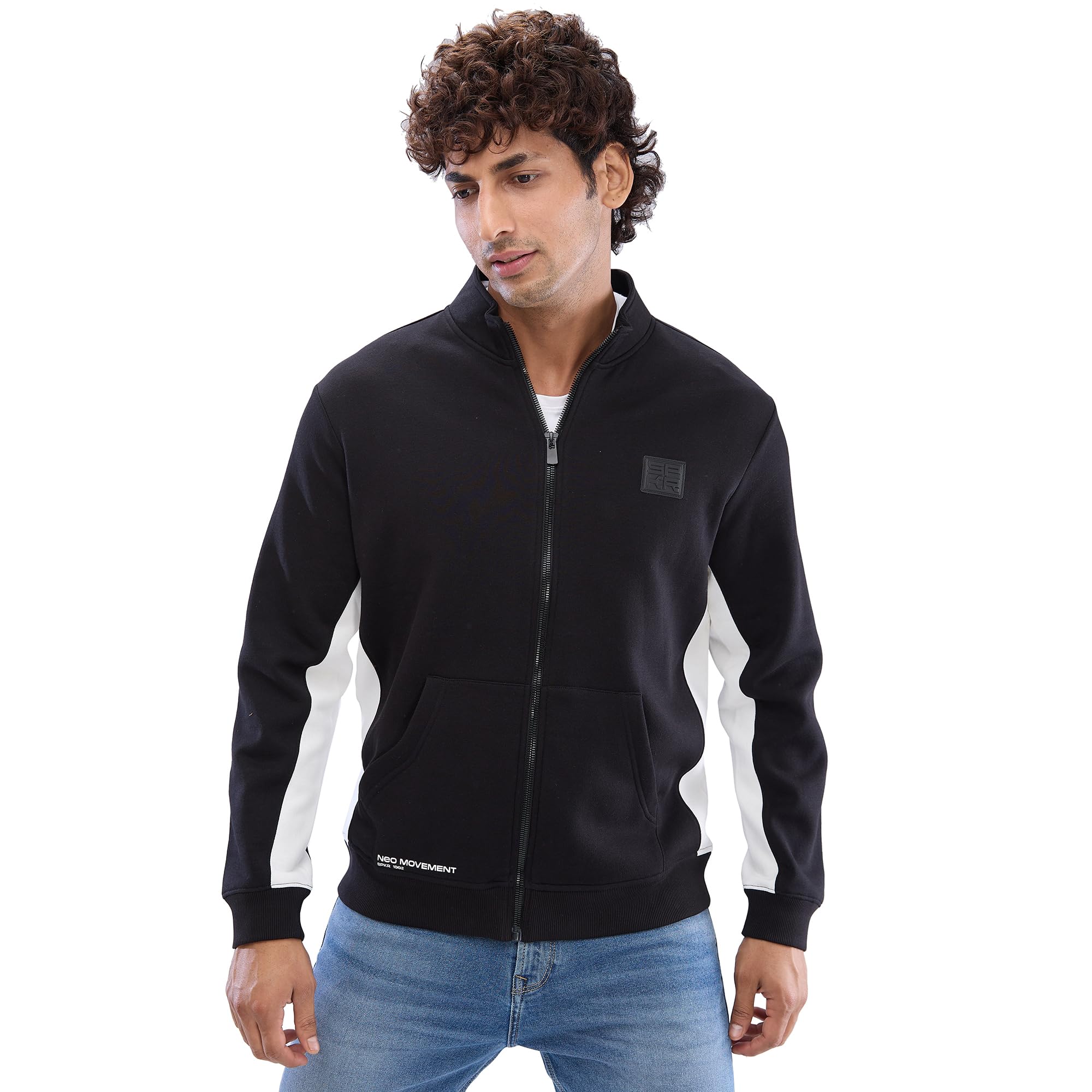 spykar Full Sleeve Regular Solid Black Sweatshirts for Men-picture-41
