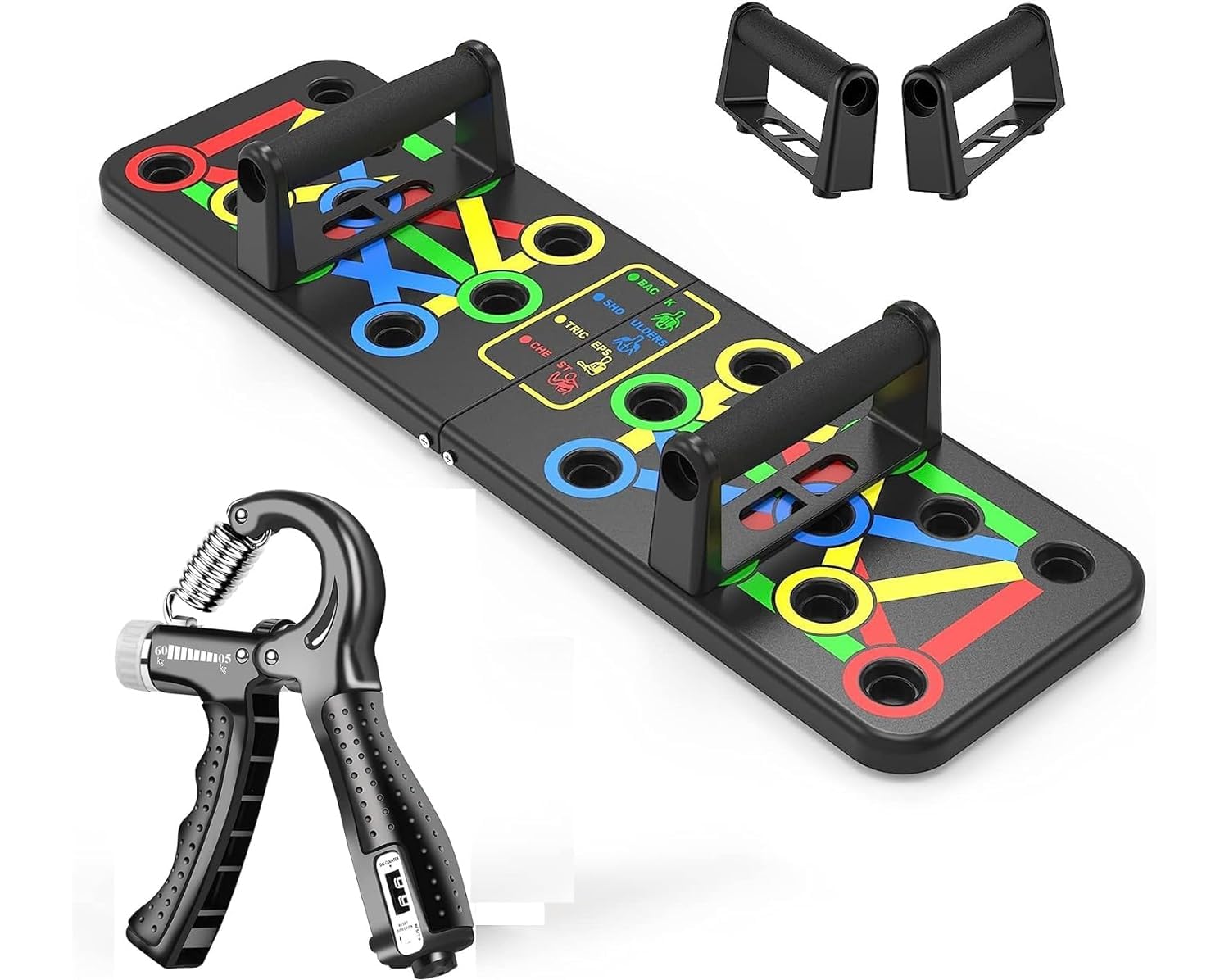 AEREX� Professional Push Up Board for Men & Women with Adjustable Hand Grip Strengthener With Counter | Portable Push up Stand Equipment For Gym & Home Exercise Workout (Multicolour) (B0CJLRMC34) Amazon Price History, Amazon Price Tracker