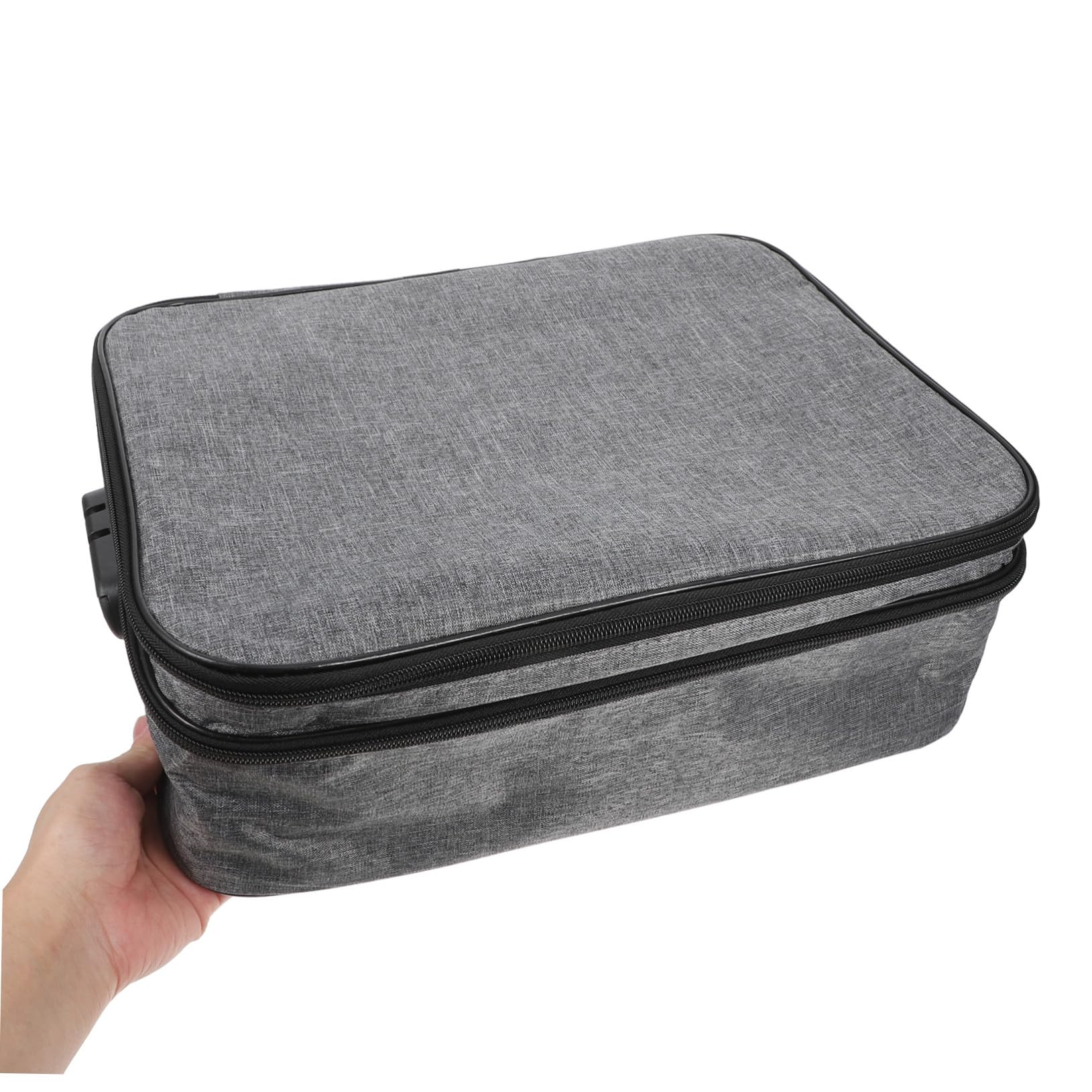 Carte Multifunzionale con Serratura e Doppia Zip Resistente e Capiente per Organizzare Accessori e Oggetti Personali per Quotidiano