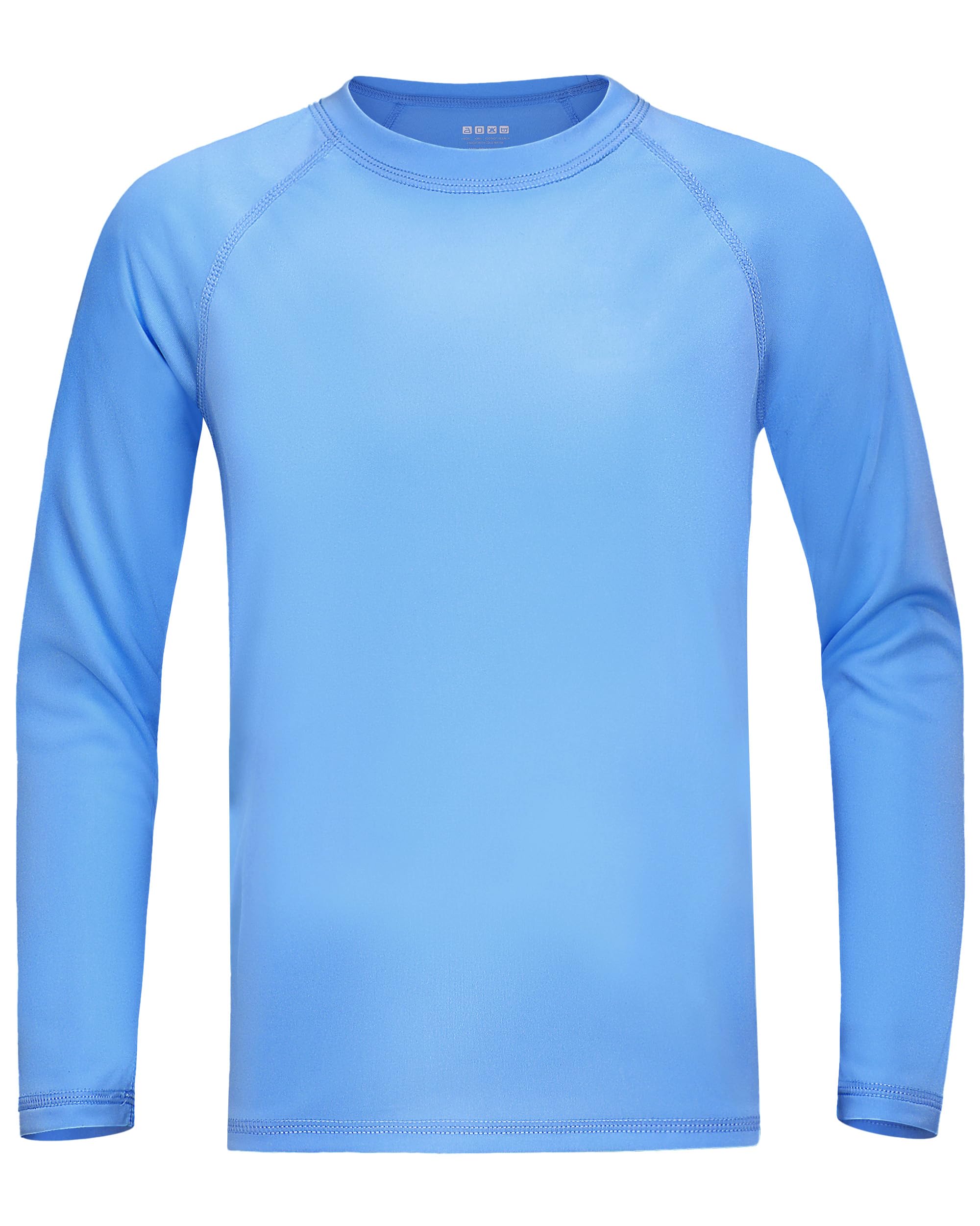 WISMBOX Kinder Jungen UV Shirt, UPF 50+ Langarm Schwimmshirt Badeshirt, Schnelltrocknend Rashguard für Schwimmen Wassersport