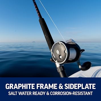PENN Warfare Level Wind Multiplier Fishing Reel for Saltwater Boat or Kayak Fishing