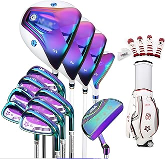 Women's Complete Golf Set, Complete Right Handed Golf Clubs Set, Ladies Right-Handed w/Bag, With Stand Bag, 12 Clubs