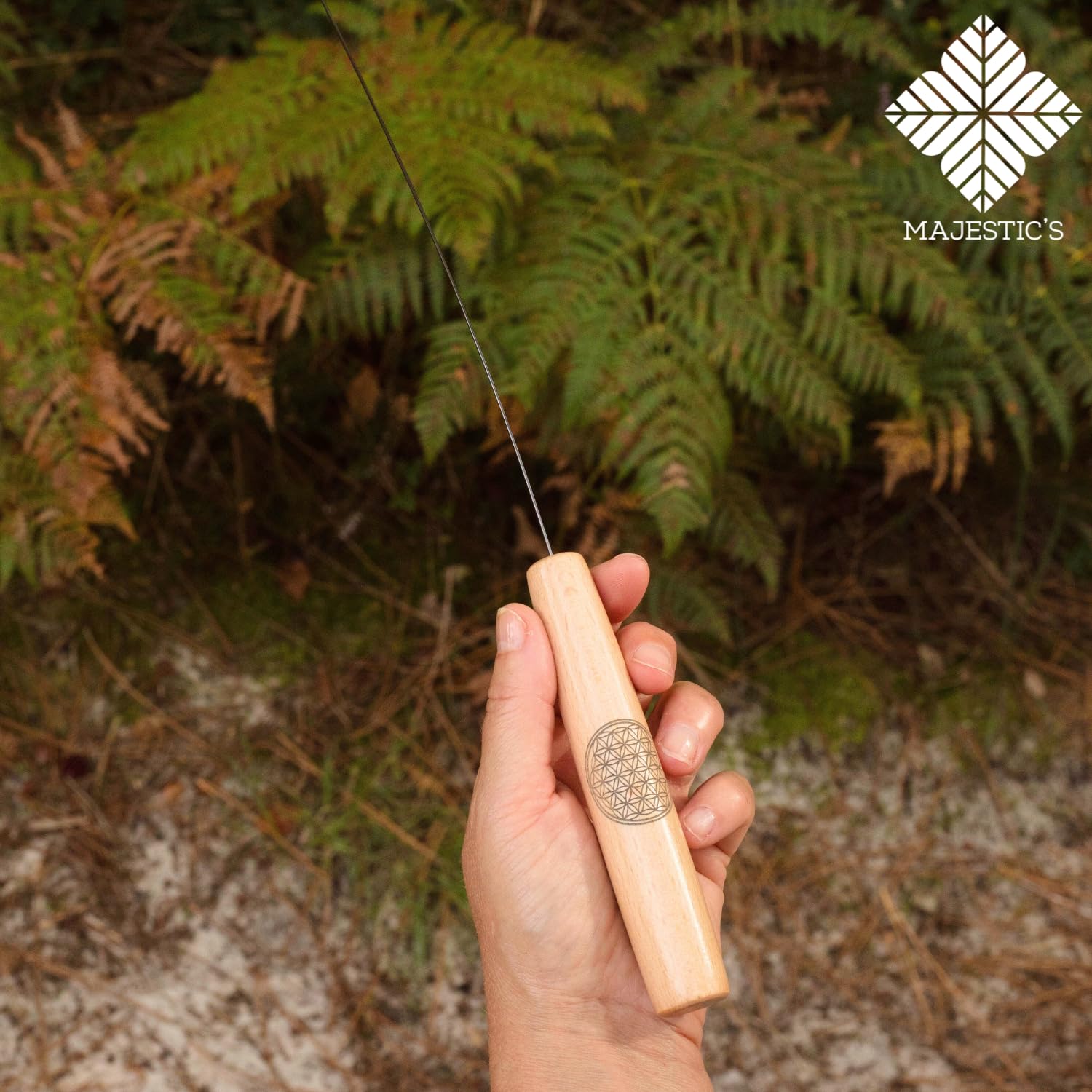 Tensor Tenseur Biotenseur, Baguette de Sourcier Professionnelle et Pendule Divinatoire - Baguette de Radiesthésie – en Bois de Hêtre - Légère et Sensible