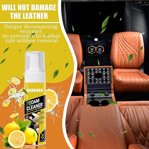 Miniatura 2 de Ganbaro Limpiador interior del automóvil, limpiador interior del automóvil, limpiador de tapicería de automóvil, rociador de espuma para automóvil,