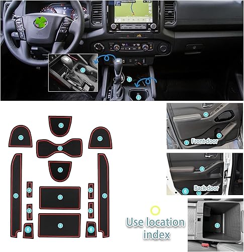 Miniatura 2 de SHAOHAO Alfombrillas con ranura para puerta Nissan Frontier 2023 2024 2023 2024, accesorios Frontier, para Nissan Frontier SSVPro-XPro-4X 2022 2024