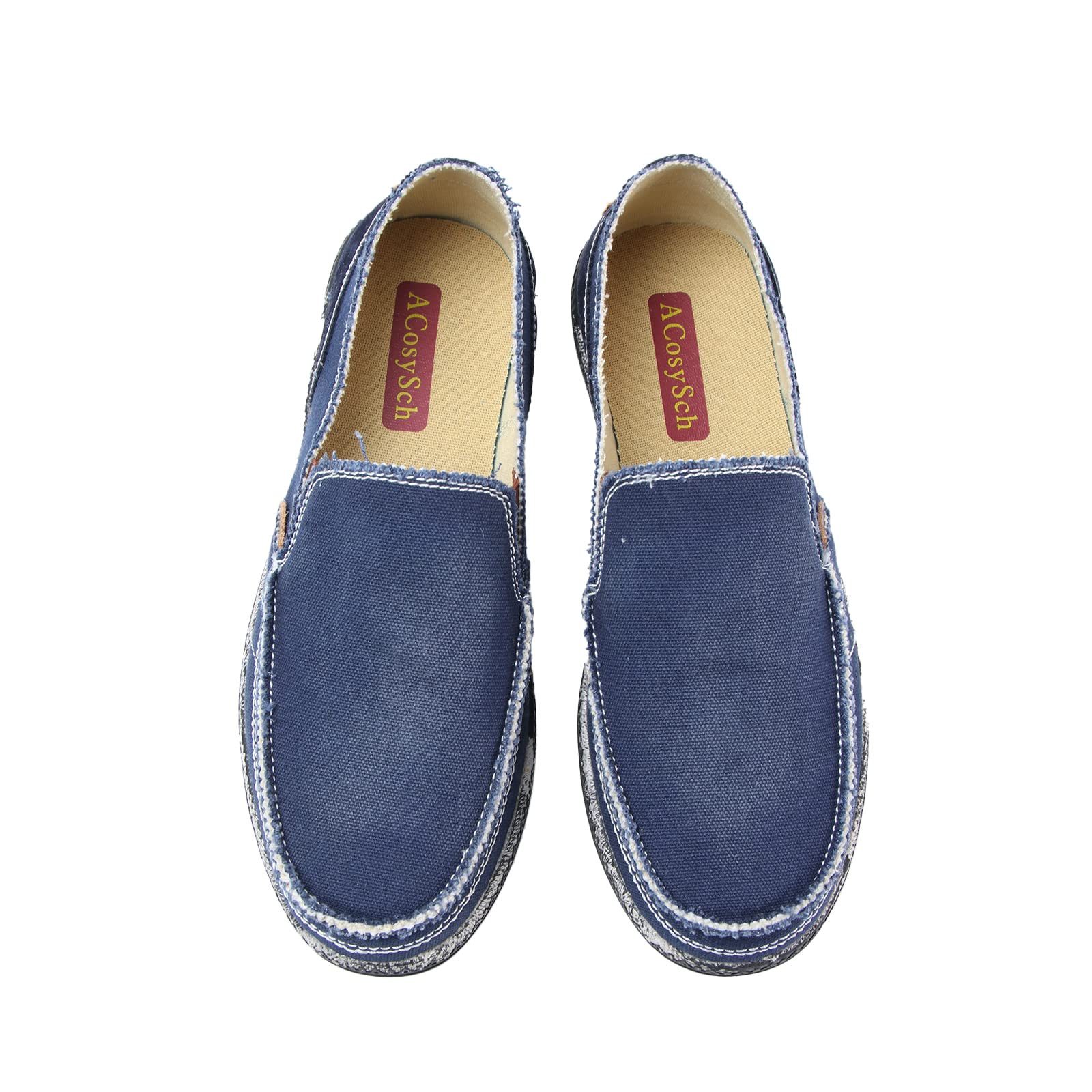 Chaussures en Toile Homme Léger Chaussures Bateau Respirant Mocassins Antidérapant Sport Sneakers
