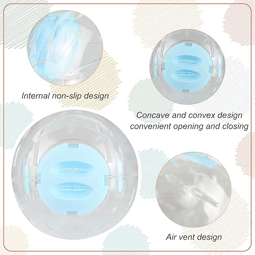 Miniatura 3 de Andiker Bola de hámster, bola de correr transparente de 5.52 pulgadas con agujeros transpirables, bola de ejercicio de hámster fácil de instalar,