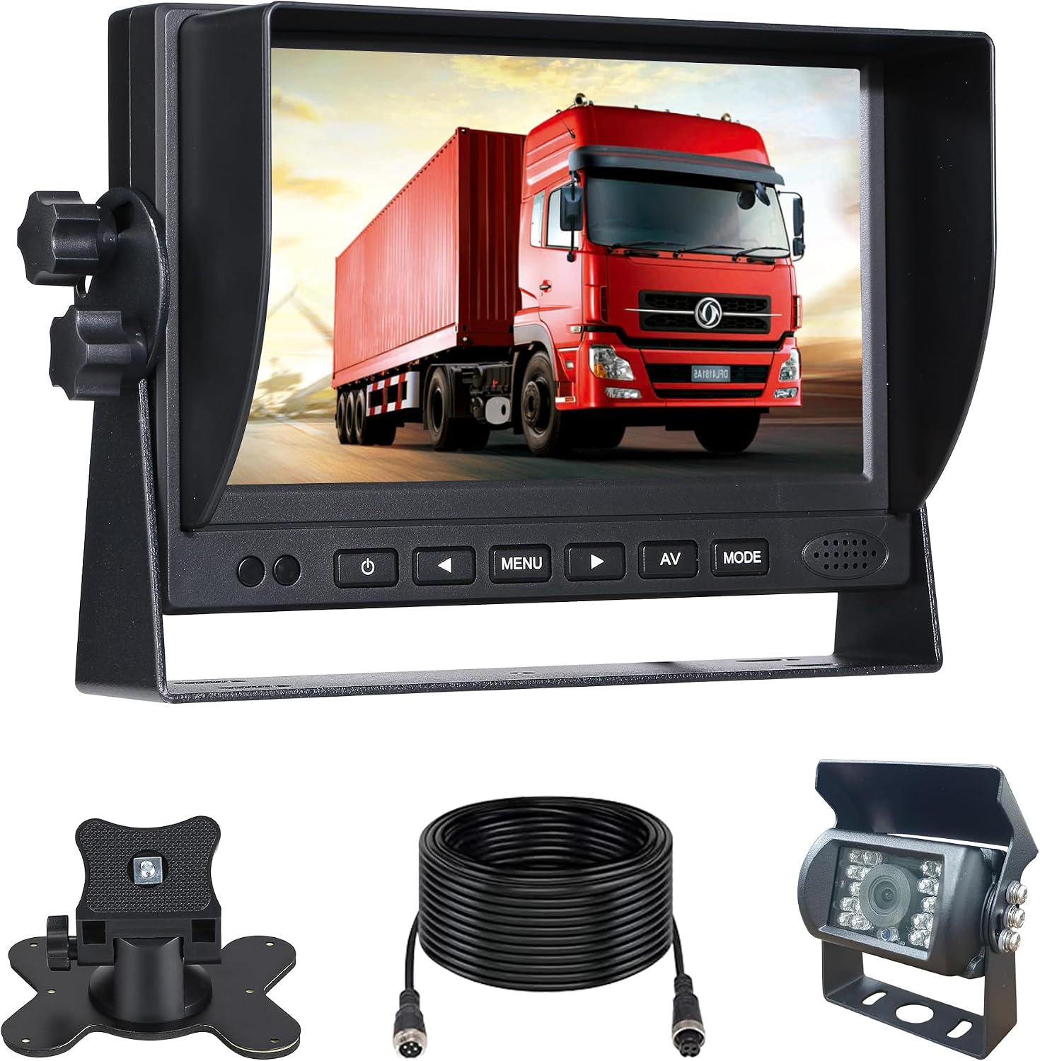 RV Backup Camera, Backup Camera for Truck Back up Camera System with 7 Inch 1080P Monitor 20M Wired IP69 Vehicle Backup Cameras for RV Truck Trailer Hitch Pickup Camper Farms