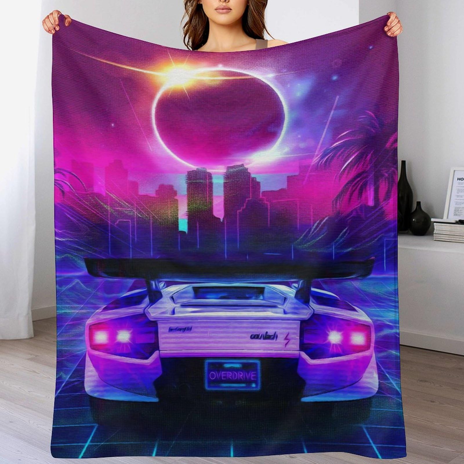 Couverture voiture de sport contre le froid nocturne : plaid chaud en flannel isolante