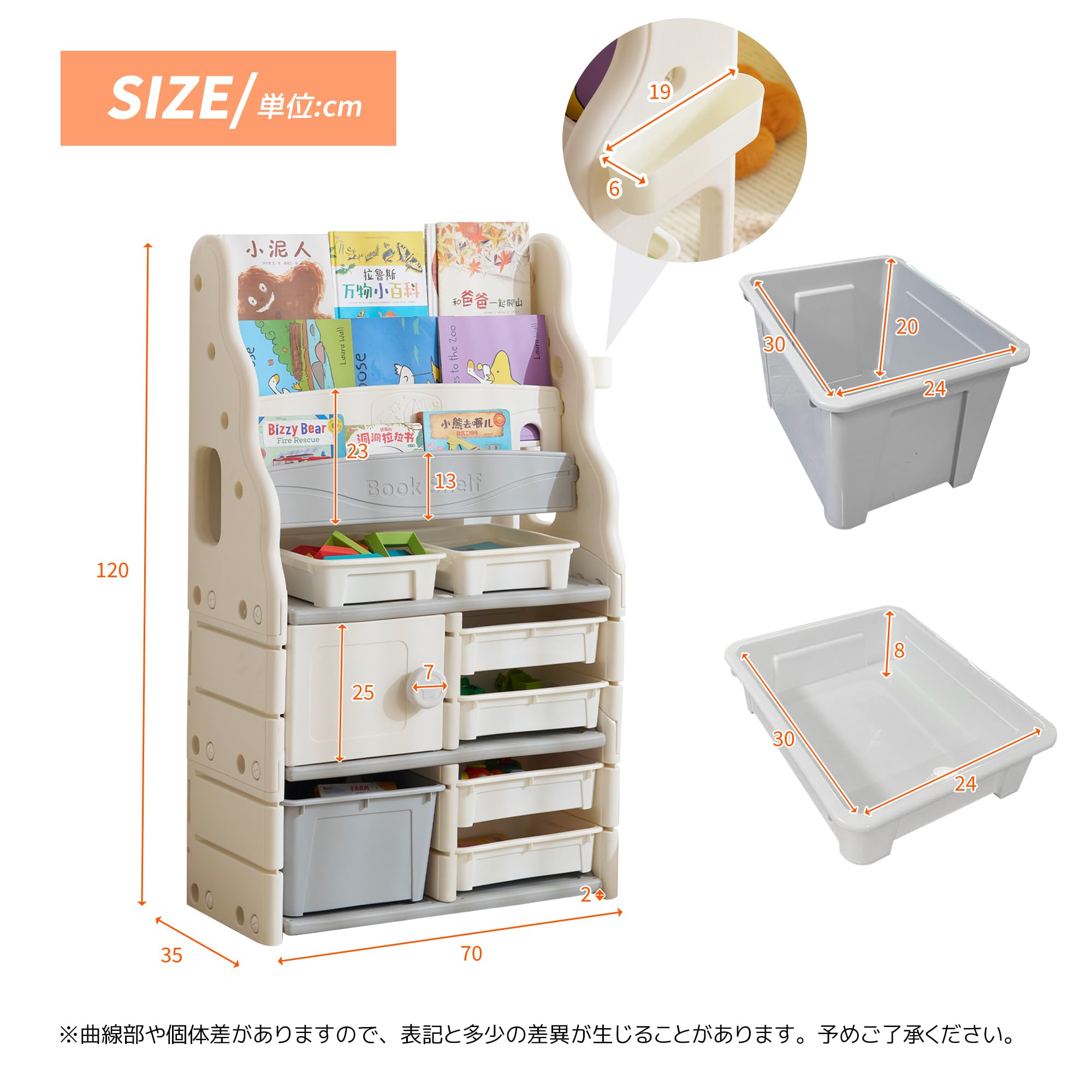 Amazon.co.jp: OSJ 絵本ラック 収納棚 本箱 絵本棚 おもちゃ収納 収納 