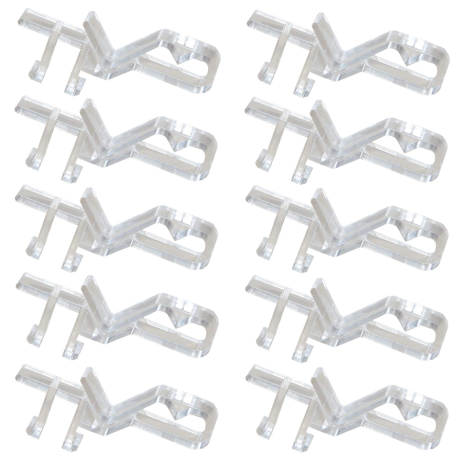 Buy Hidden Channel Valance Clips 17/8inch 10pcs Clear Color for Faux