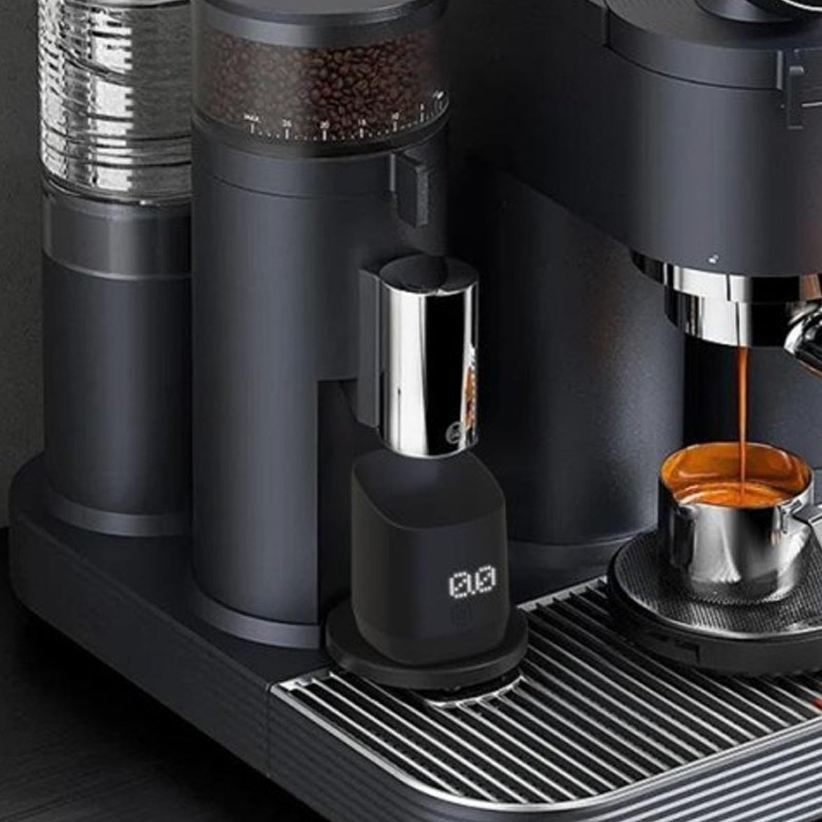 Fockety Kaffee Dosierbecher, Wiederaufladbare Espressowaage mit LED Anzeige, Typ C Aufladung, Digitaler Dosierbecher Misst Kaffeesatz für Espresso Tee, Kaffeeliebhaber Geschenke