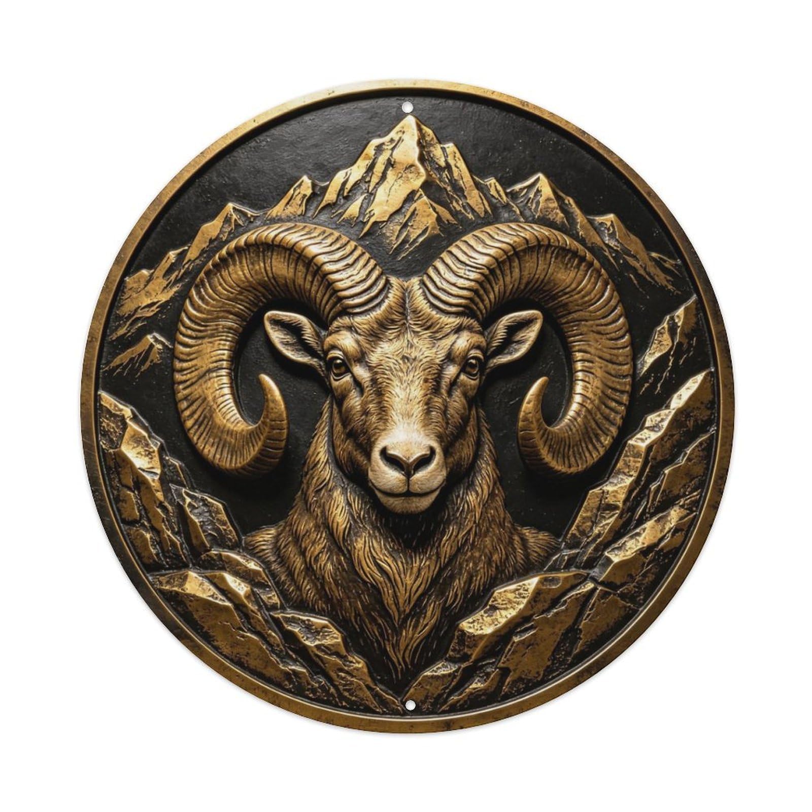 Rocky Mountain Bighorn Metal Tin Sign Plaque