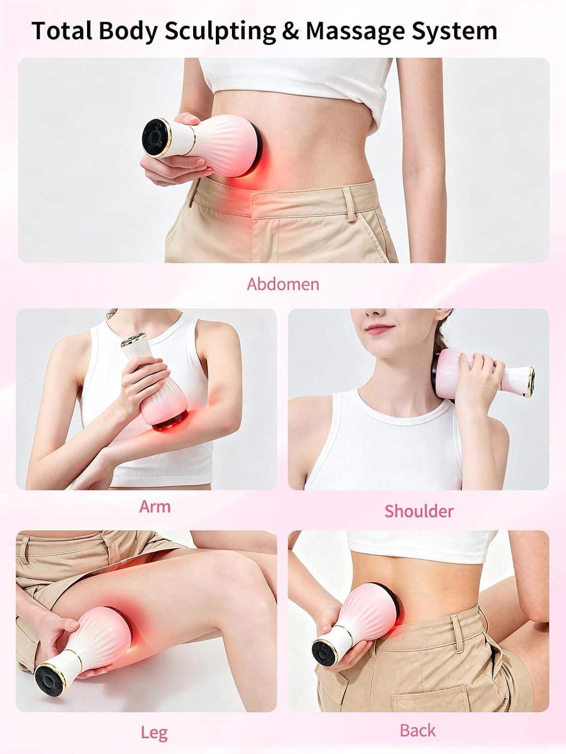 Cupping Massager & Lymphatic Drainage Massager with Suction for Cellulite Reduction, Body Sculpting, Deep Tissue Pain Relief & Muscle Recovery