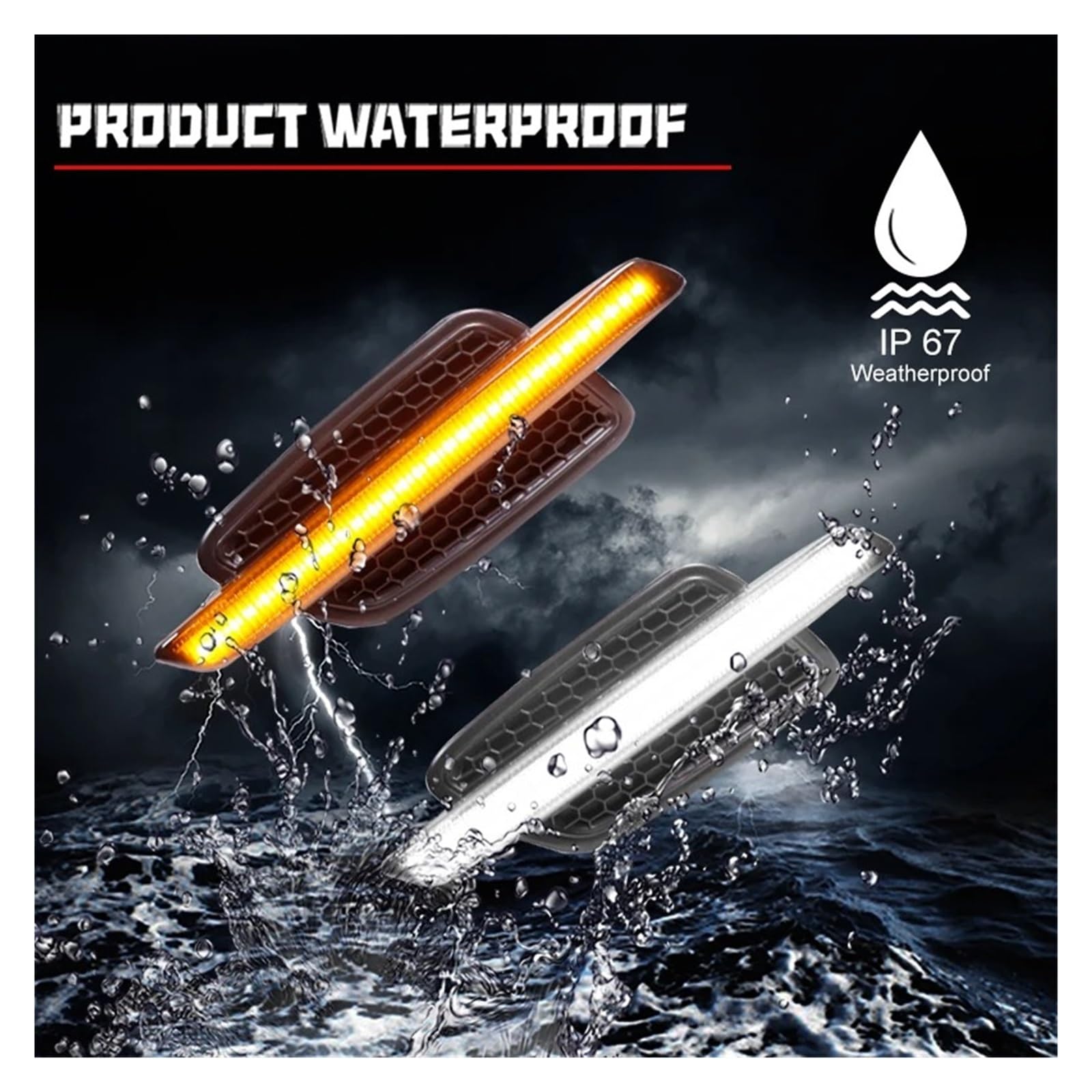 Indicatori Nello Retrovisore Per Pontiac G8 2008-2009 Paraurti Anteriore Luci Di Posizione Laterali A LED Lampade Ambra Luce Direzione/Luci Ingombro DRL T10 12V(White)
