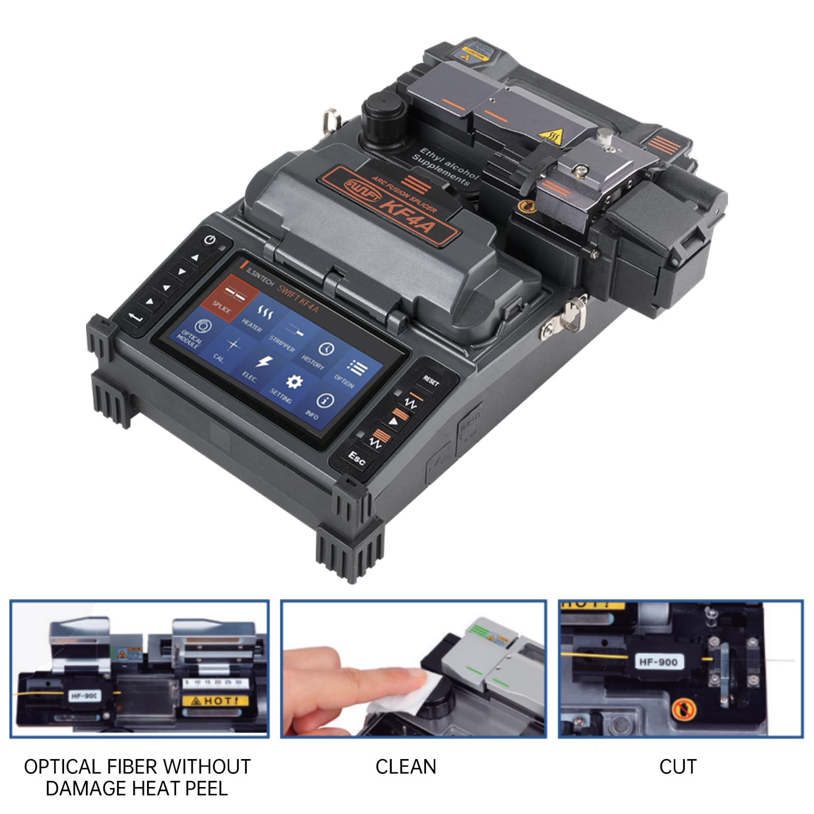 KF4A All in One Optical Fusion Splicer Original from Korea Clad to Clad Splicing Machine