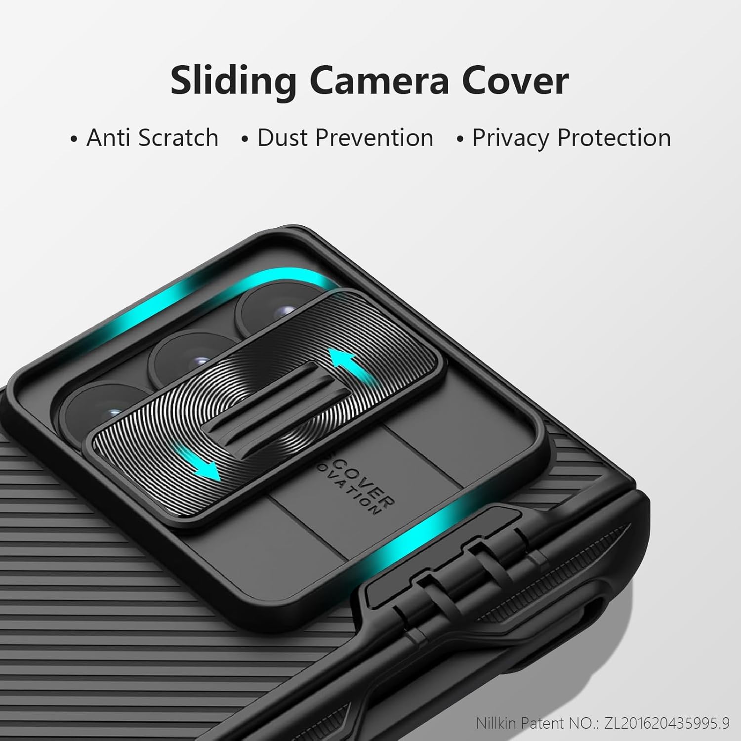 Nillkin for Galaxy Z Fold 6 Case with S Pen Holder, Built-in Screen Protecter & Slide Lens Cover & Metal Kickstand & Hinge Protection Full Shockproof Thin Slim Phone Cover for Samsung Fold 6, Black