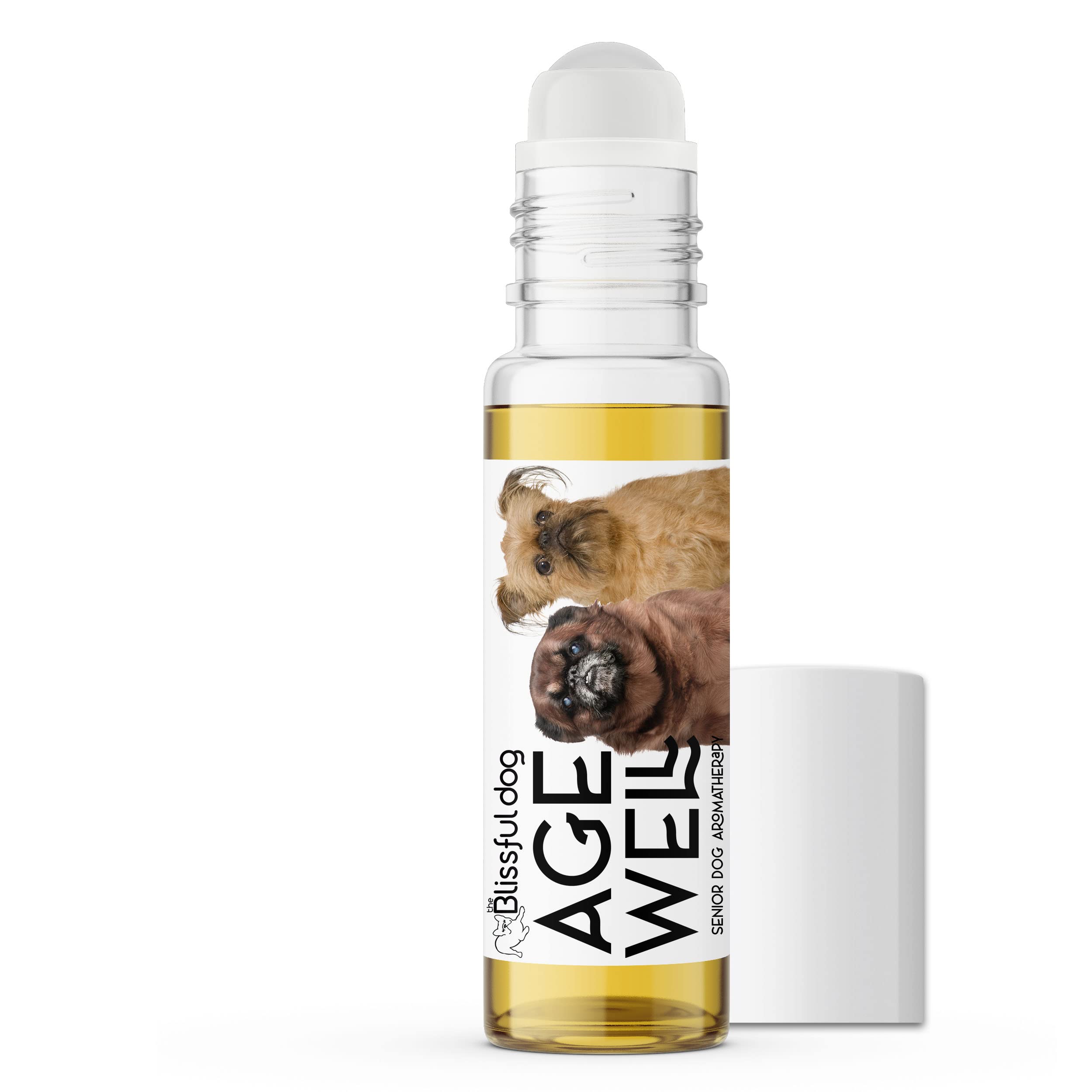 The Blissful Dog Brussels Griffon Age Well Dog Aromatherapy Roll-On Bottle for Your Dog's Peaceful Ageing