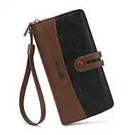 Montana West Wallet Women Large Wristlet Wallet Card Holder RFID Long Wallets Floral