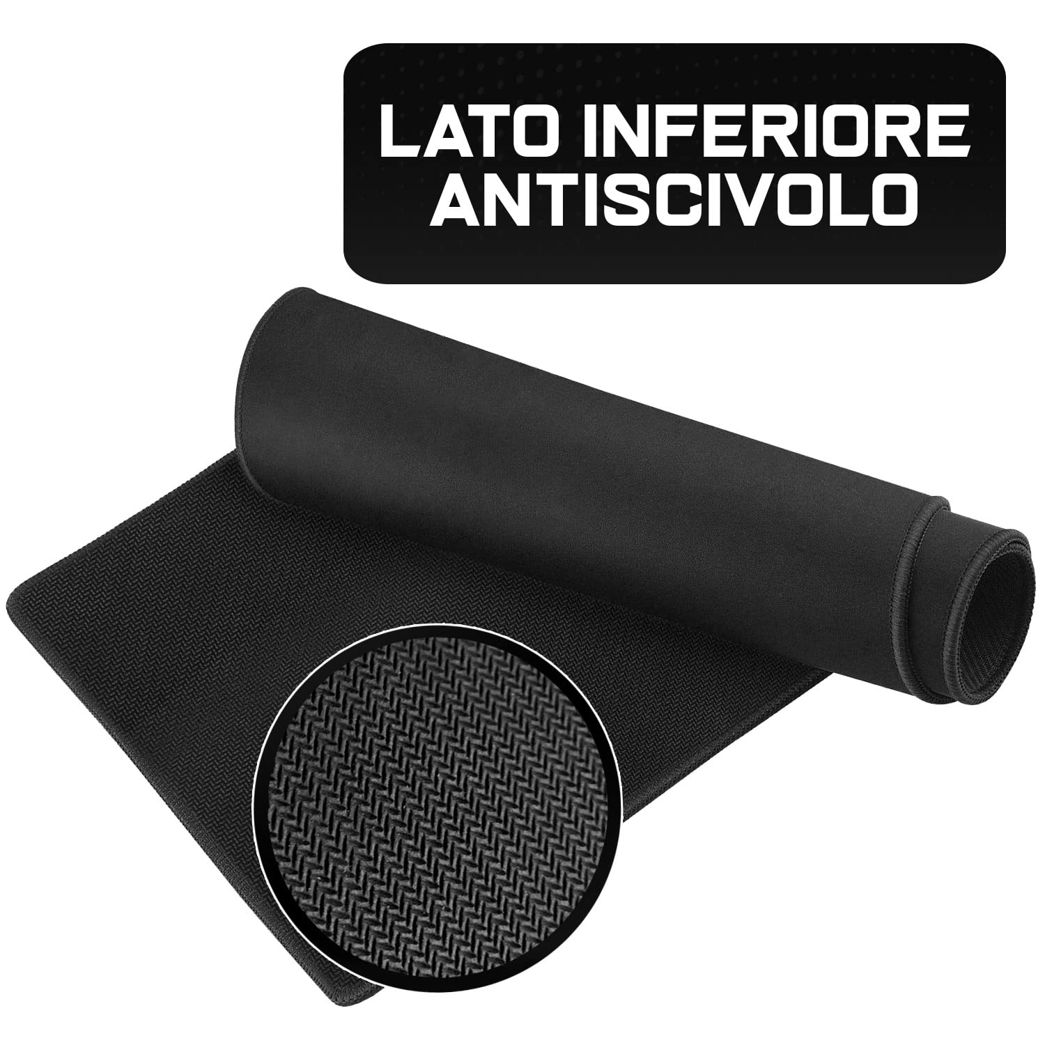 SIDORENKO XXL Gaming Mousepad 900 x 400 mm Antiscivolo Nero Tappetino Mouse
