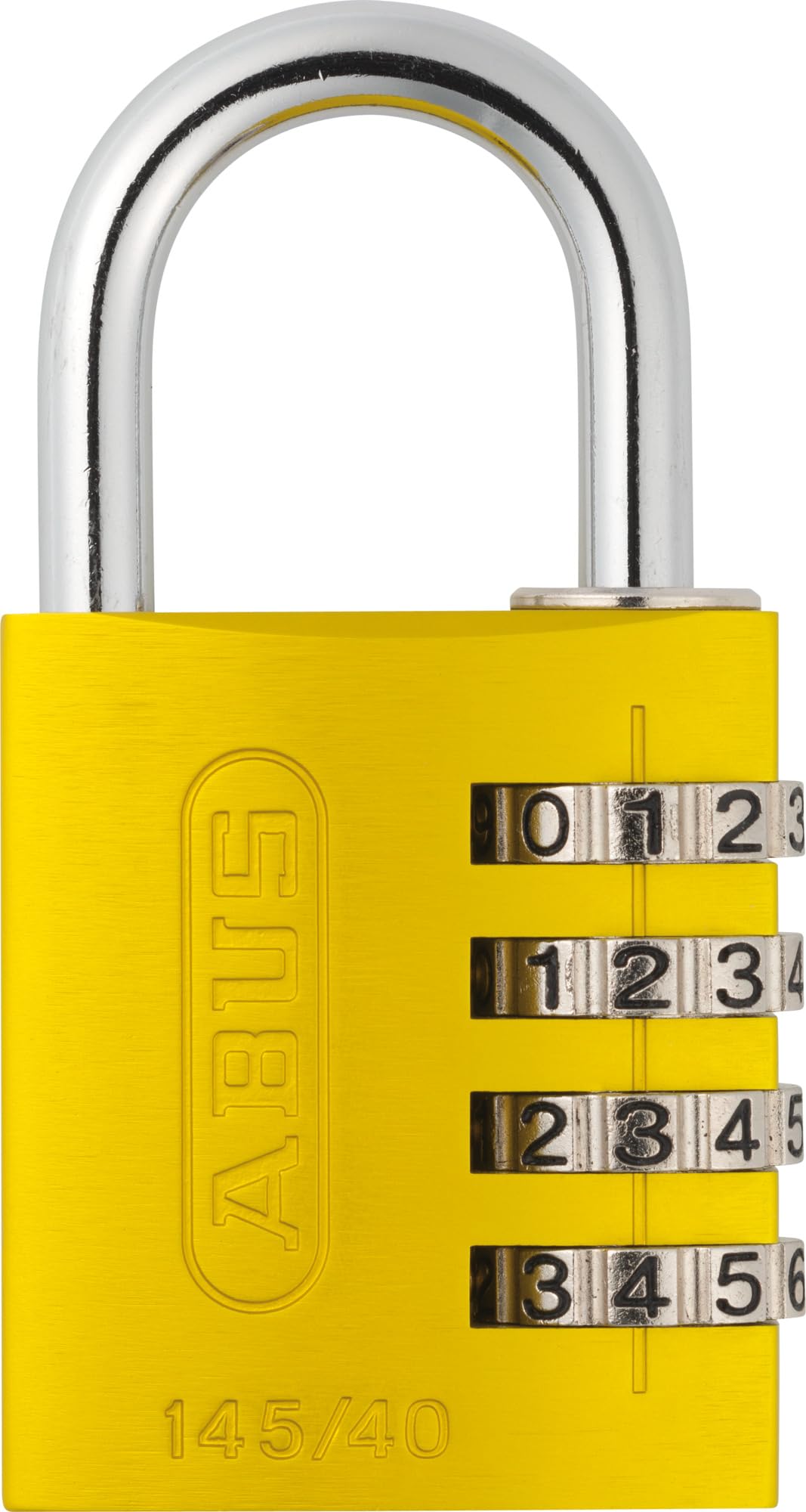 Abus Mechanical Yellow 145/40 40Mm Aluminium Combination Padlock 49535
