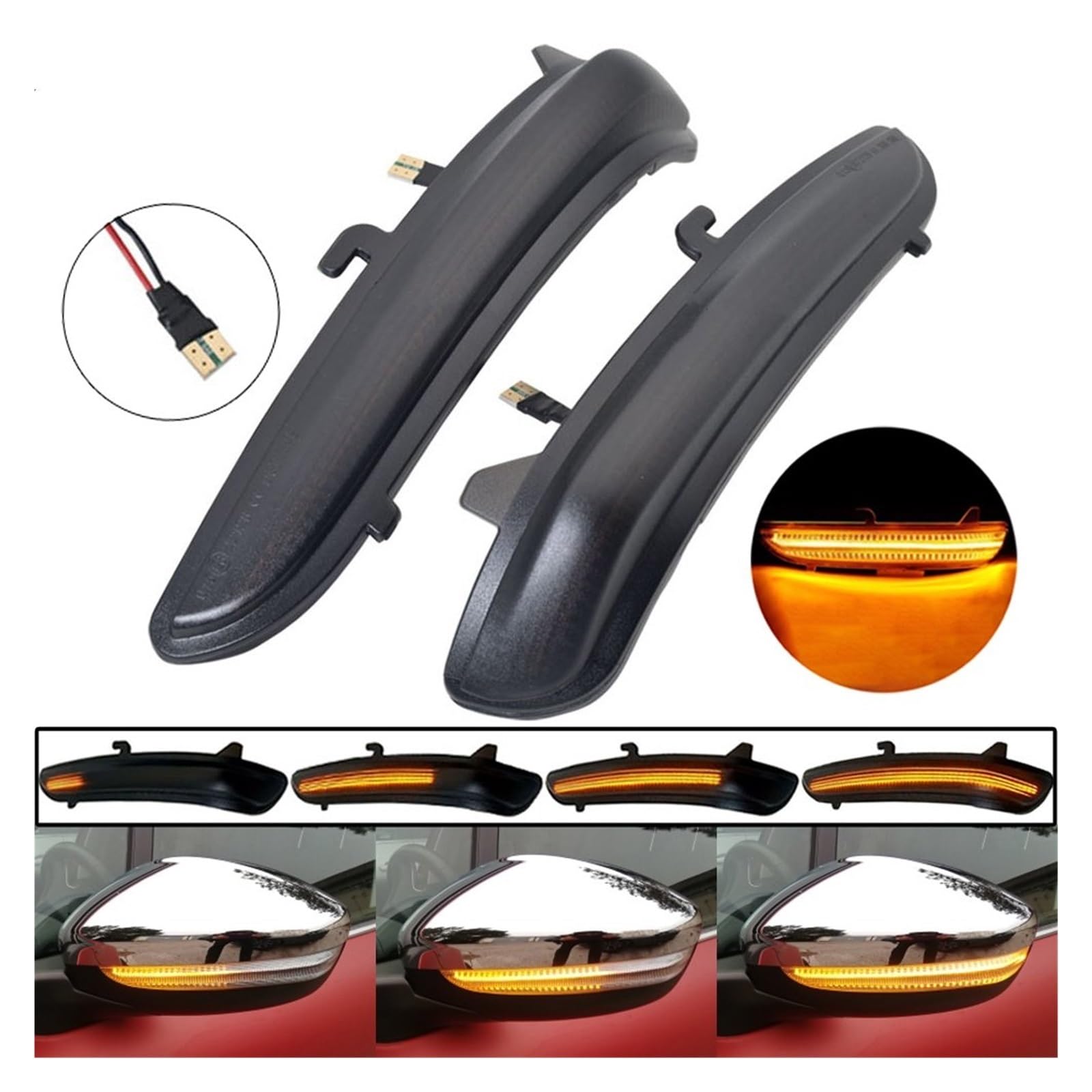 Indicatore Direzione Per Citroen Per C3 Per C4 2PCS Luci Di Direzione Dinamiche A LED Per Specchietti Laterali Indicatori Di Direzione Sequenziali Fanale Fanalino Freccia