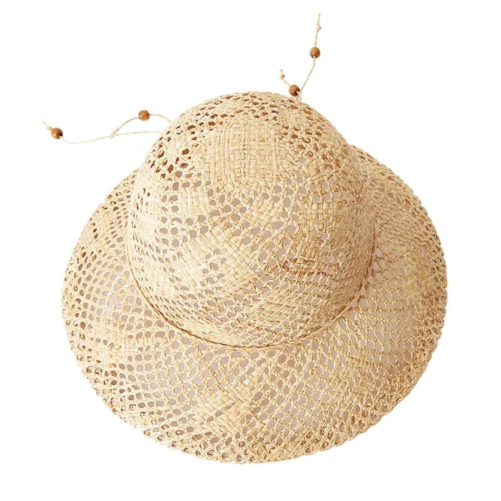 Chapeau de pêcheur en paille idéal pour voyage en plein air et journées de plage
