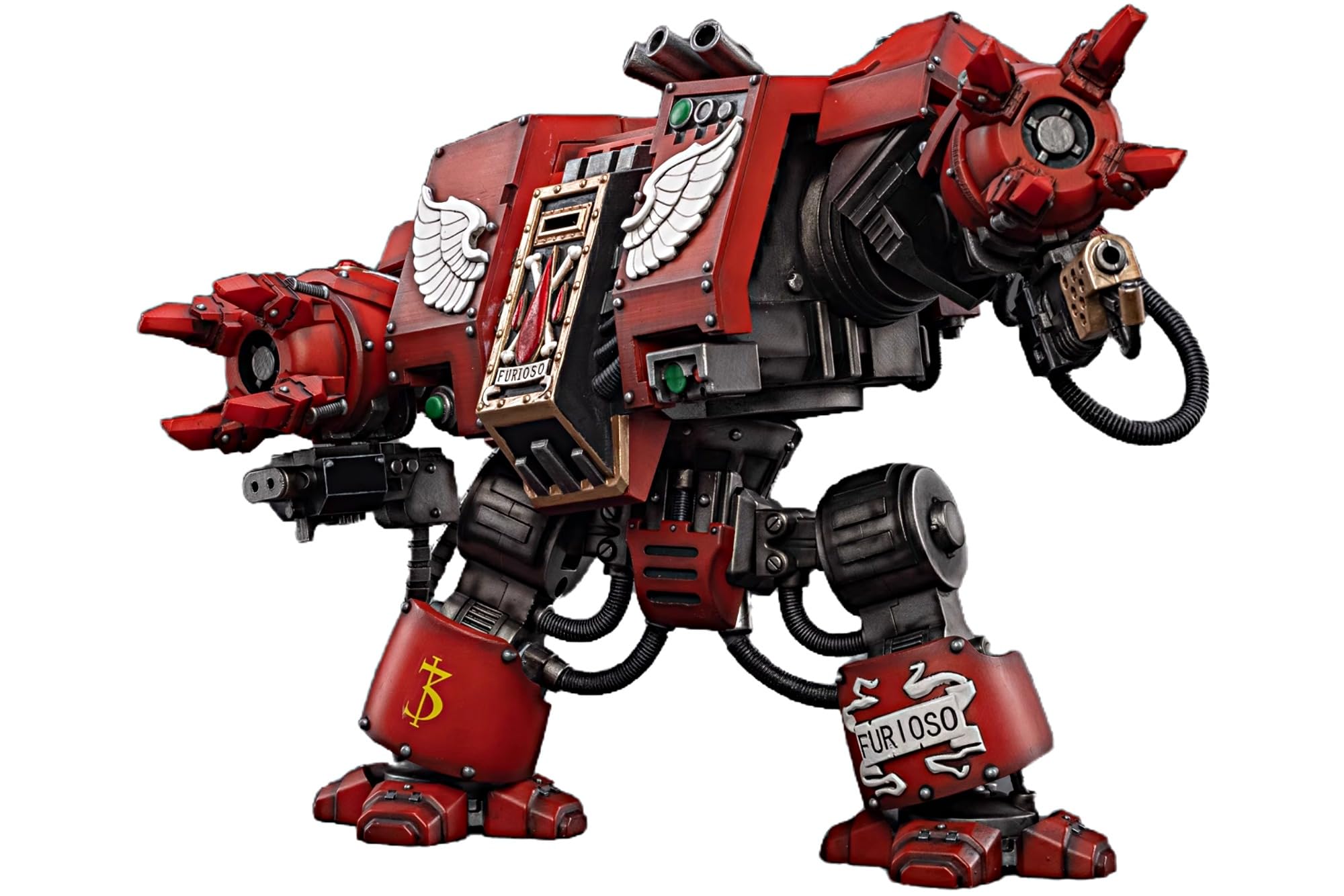 JOYTOY Warhammer 40K 1/18 Action Figure Space Marines Blood Angels Furioso Dreadnought Brother Samel modello da collezione