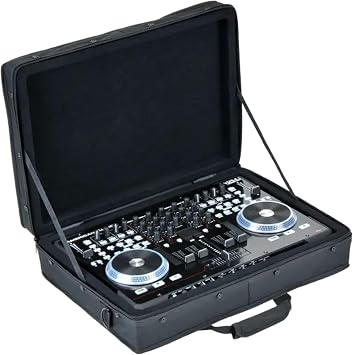 SKB 19x13 Controller Soft Case - Padded Bag w/ Rigid Foam Frame, Shoulder Strap and Double Zippers for DJ Controllers & Small MIDI Keyboards, Black