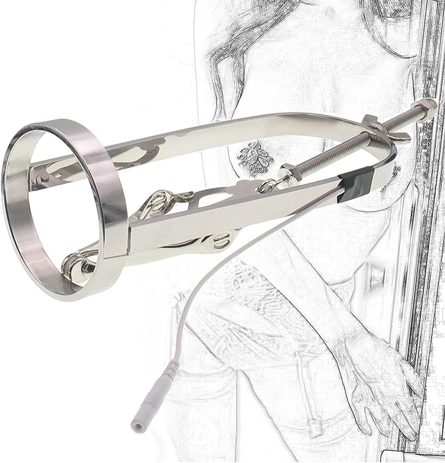 Elektrostimulation 2*Nippelklemmen Extrem Bondage Set, Nipple Clamps Elektrische Sex Schamlippenclip Elektrosex /Elektroschock sgerät Kit Erotik BDSM Fetisch Sexspielzeug für Männer Frauen Paare