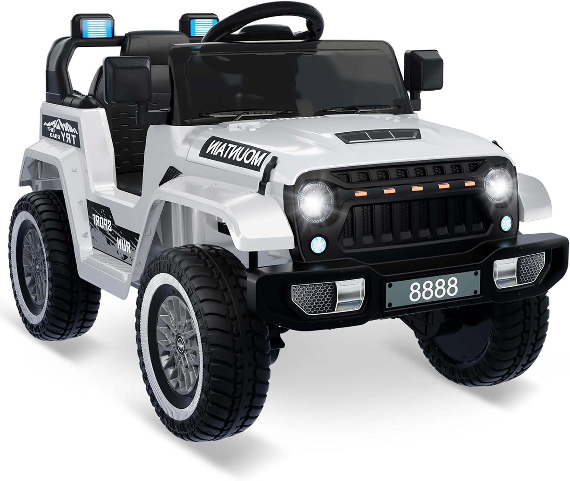 Garvee Macchina Elettrica per Bambini 3+ Anni 12V Fuoristrada Doppio Motore