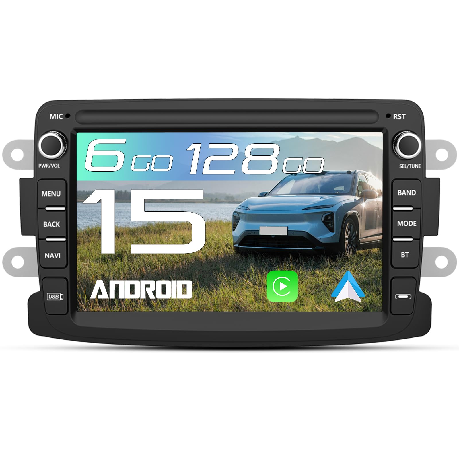 AWESAFE Android 15 Car Stereo main unit