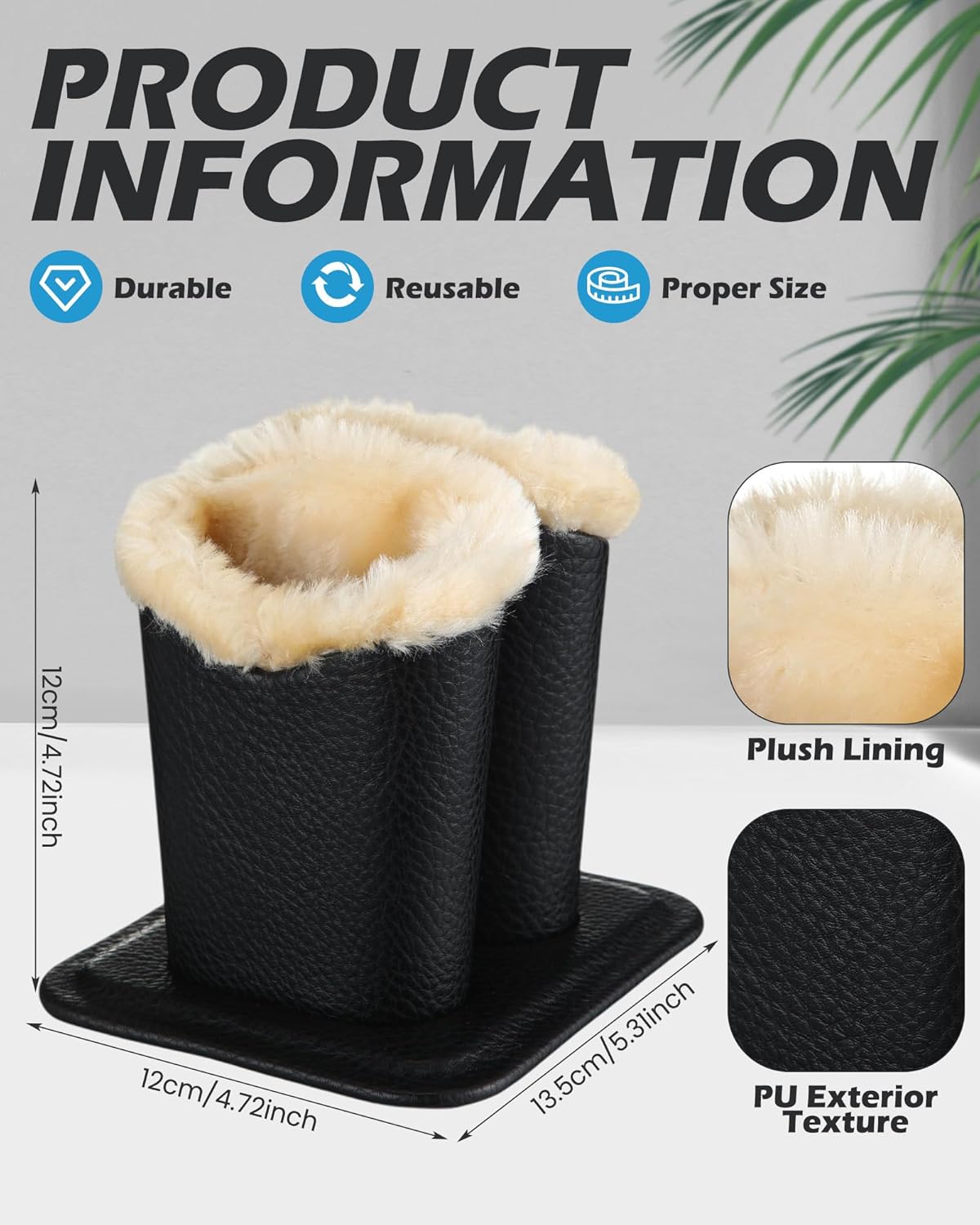 Weewooday 3 Pack Plush Lined Eyeglasses Holder Stand for Glasses Leather Reading Stand Case Protective Glasses Case (Bright) - Image 3