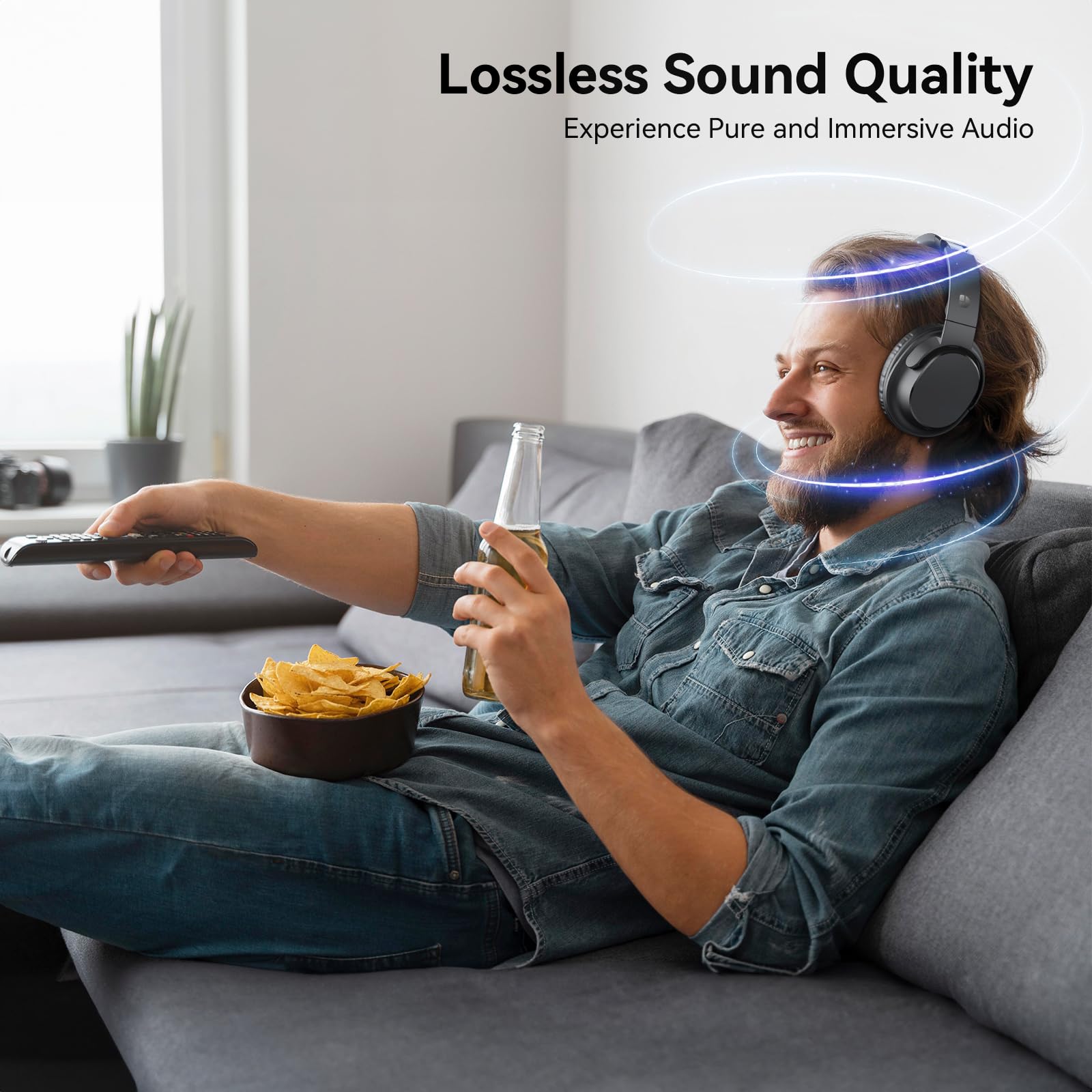 Wireless Headphones for TV Ideal Gift Seniors - Dettaglio