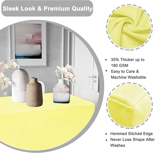 Miniatura 82 de PLOYMONO Paquete de 4 manteles ajustables color negro, fundas de mesa hasta el suelo para mesas rectangulares de 6 pies (72 x 30 pulgadas), mantel