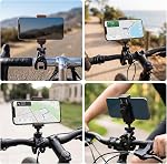 UTEBIT Super Clamp Camera Mount, 360° Rotation Aluminum Alloy Action Camera Clip Mount, Quick-Release Camera Clamp with 3/8" to 1/4" Reducer Nut for DSLRs, Smartphones, Motorcycle Handlebars