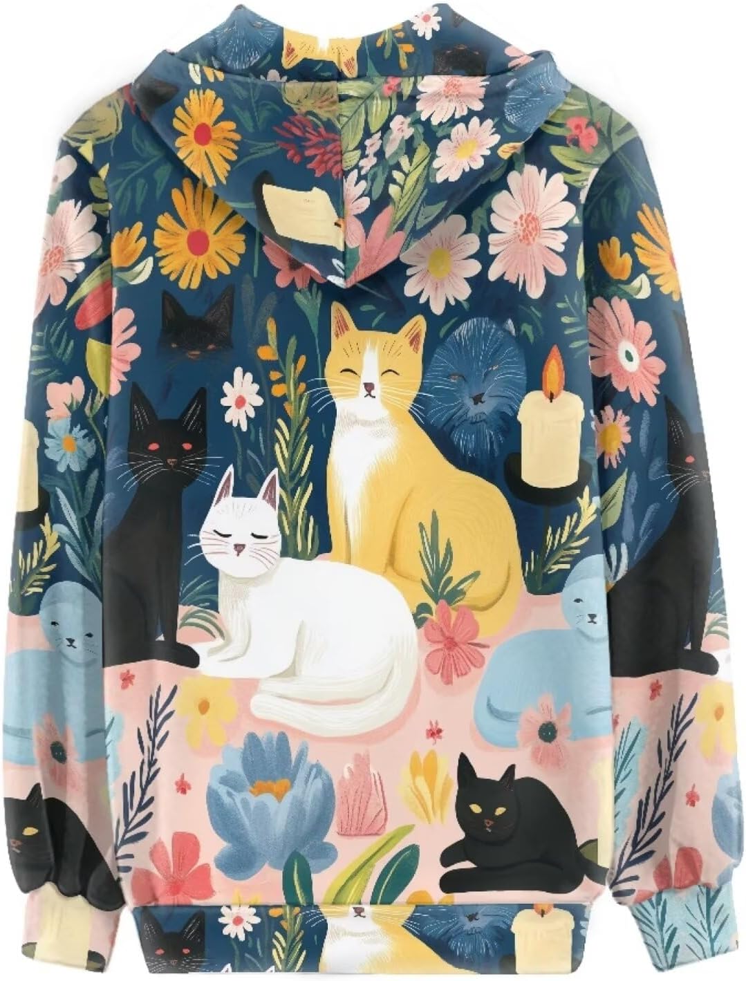 Zip Up Hoodies for Women Casual Loose Fit Aesthetic Animal Print Hoodie Ladies Zipper Sweatshirts - Image 3