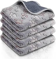 Vista 11 de Reginary 4 mantas impermeables de conejillo de indias lavables de forro polar para animales pequeños, almohadillas de entrenamiento reutilizables