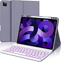 IVEOPPE iPad Air/Pro Bluetooth billentyűzet tok – olasz kiosztás, lila 1